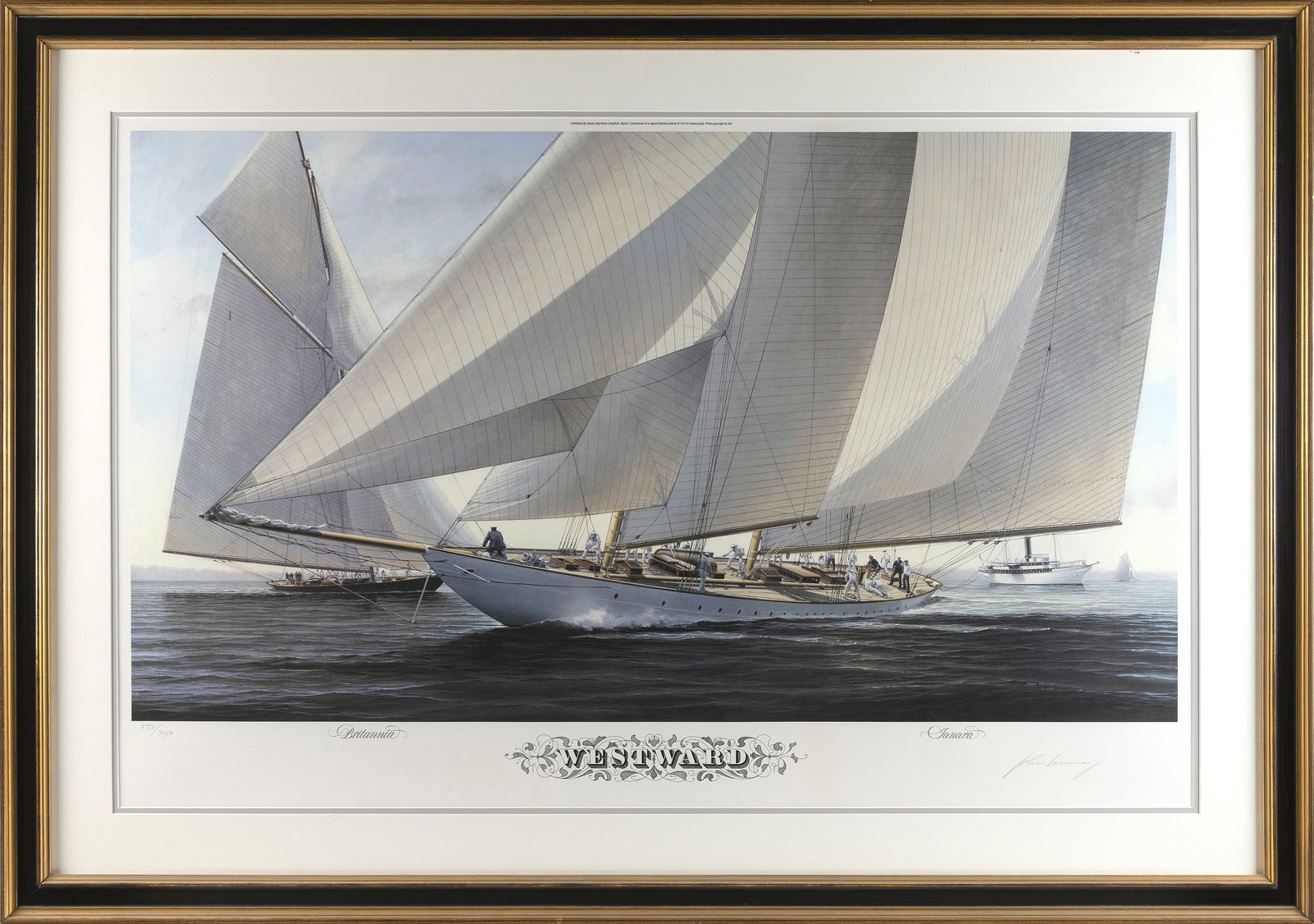 JOHN MARCY MECRAY (Rhode Island/Pennsylvania, 1937-2017), "Westward, Britannia and Janara"., (1 of 2)