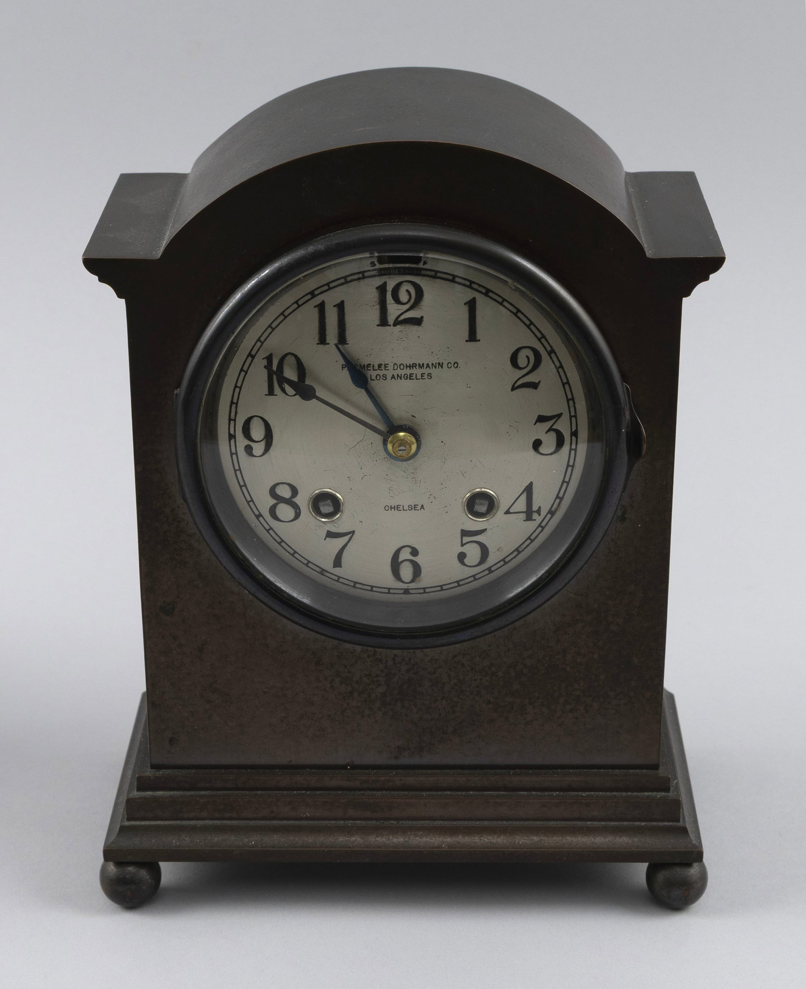 CHELSEA SHIPSTRIKE MANTEL CLOCK Boston, Early 20th Century Height 8.5". Width 6.75". Depth 4.25". (1 of 3)