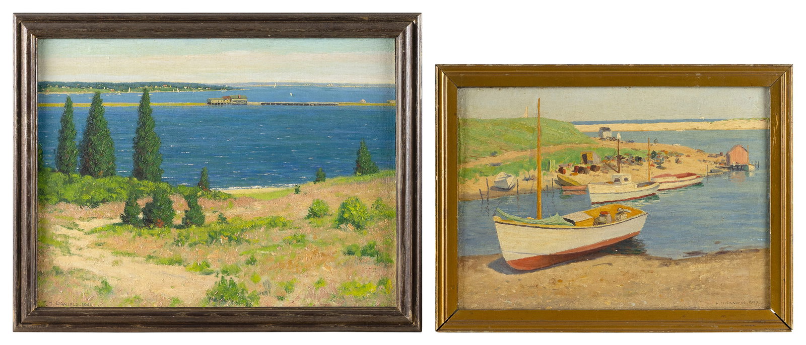 FRED HAMILTON DANIELS (Massachusetts/New York, 1872-1966), Two coastal scenes (1 of 2)