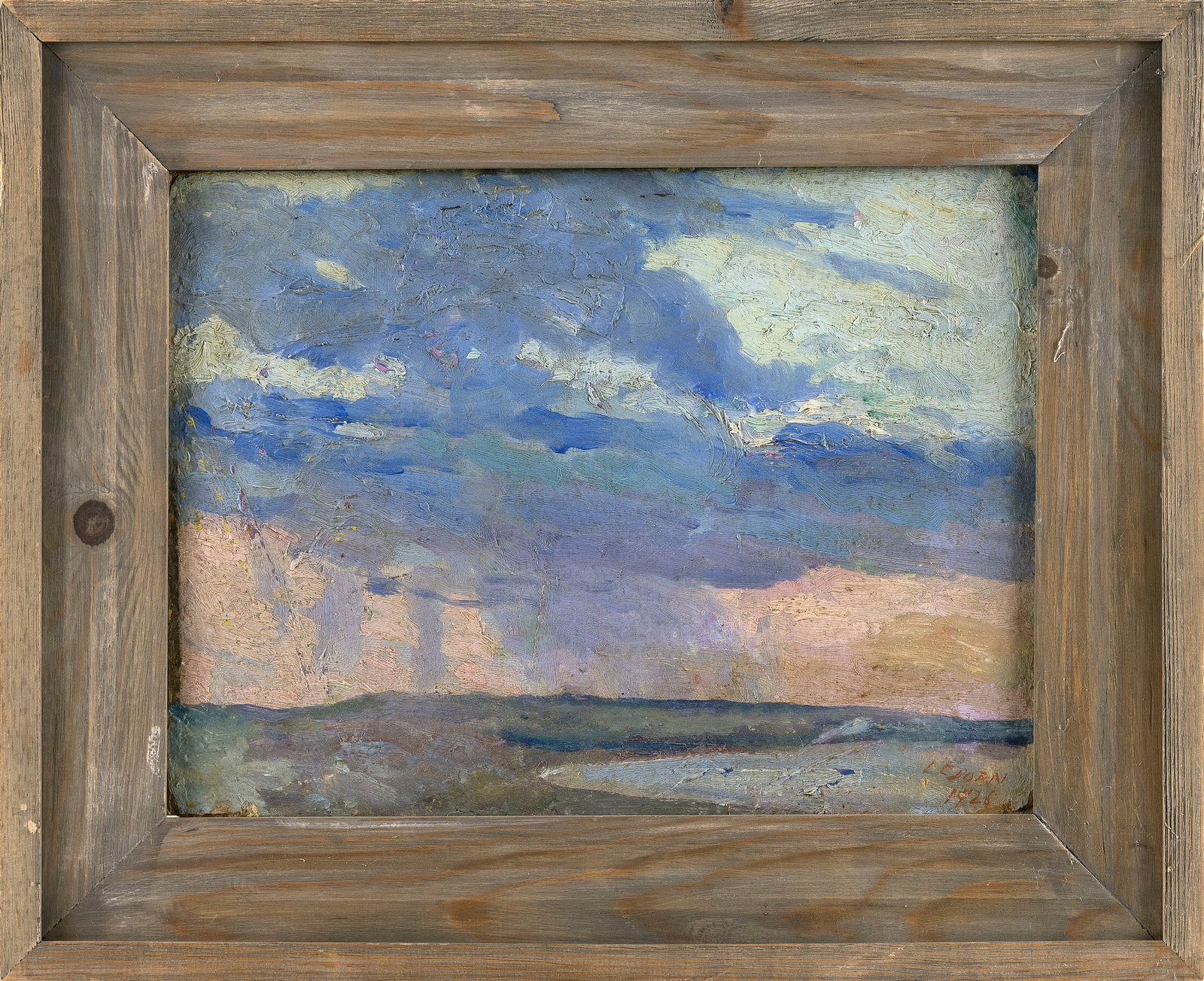 LEO F. DORN (Connecticut, 1879-1964), "Lobsterville at Gay Head"., Oil on board, 11.75" x 16". (1 of 2)