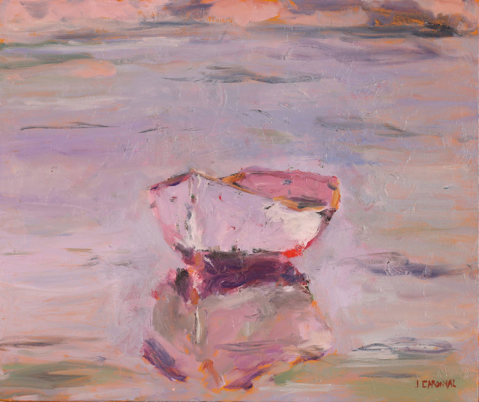 JULIAN CARDINAL (Massachusetts/Vermont, 1988-), Dory., Oil on canvas, 20" x 24". Unframed. (1 of 1)