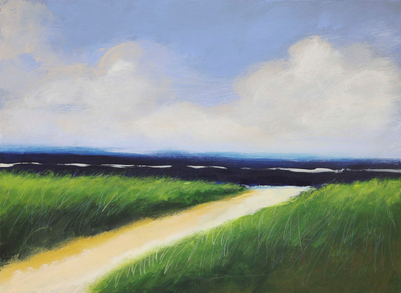 TJASA OWENS (California/Massachusetts, Contemporary), Through the Dunes., Acrylic and oil on panel, (1 of 1)