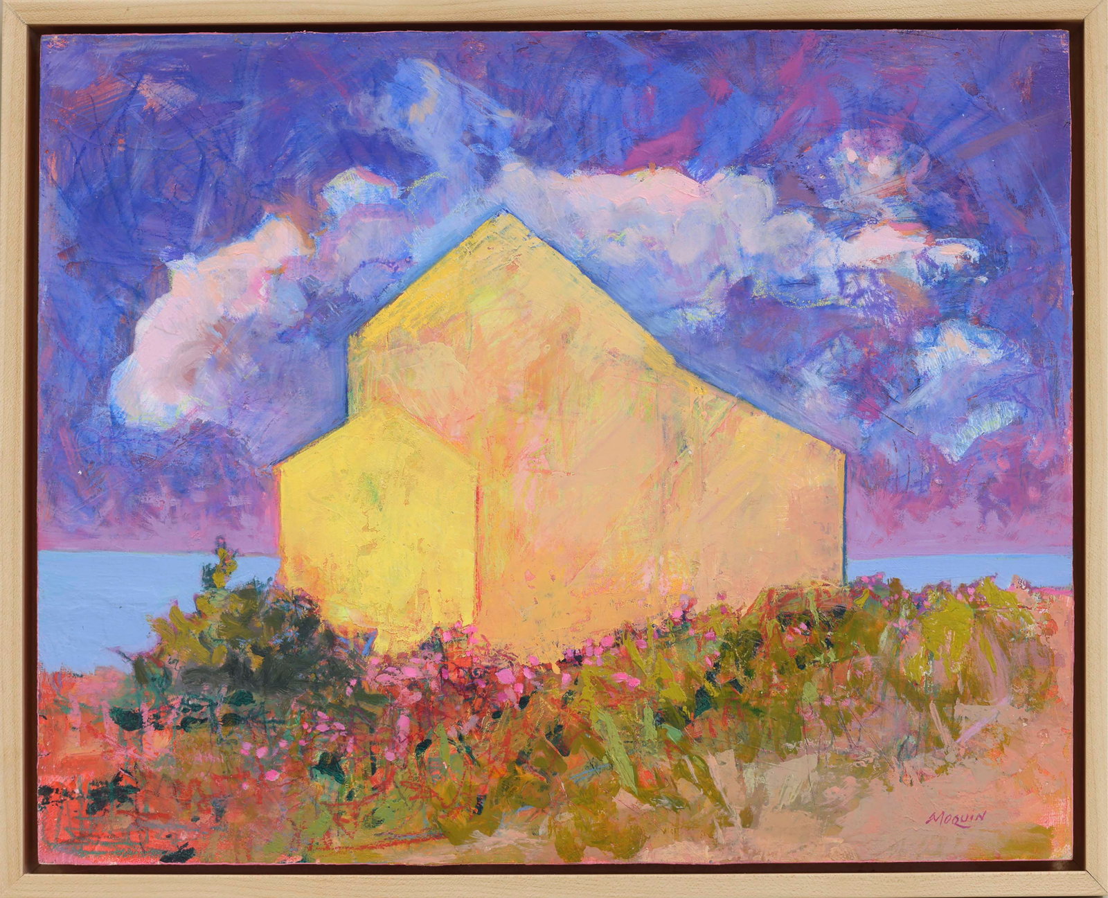 MARY L. MOQUIN (Massachusetts, Contemporary), Morning's Glory., Oil on canvas, 12" x 15". Framed 13": MARY L. MOQUIN Massachusetts, Contemporary Morning's Glory. Signed lower right. Oil on canvas, 12" x 15". Framed 13" x 16".