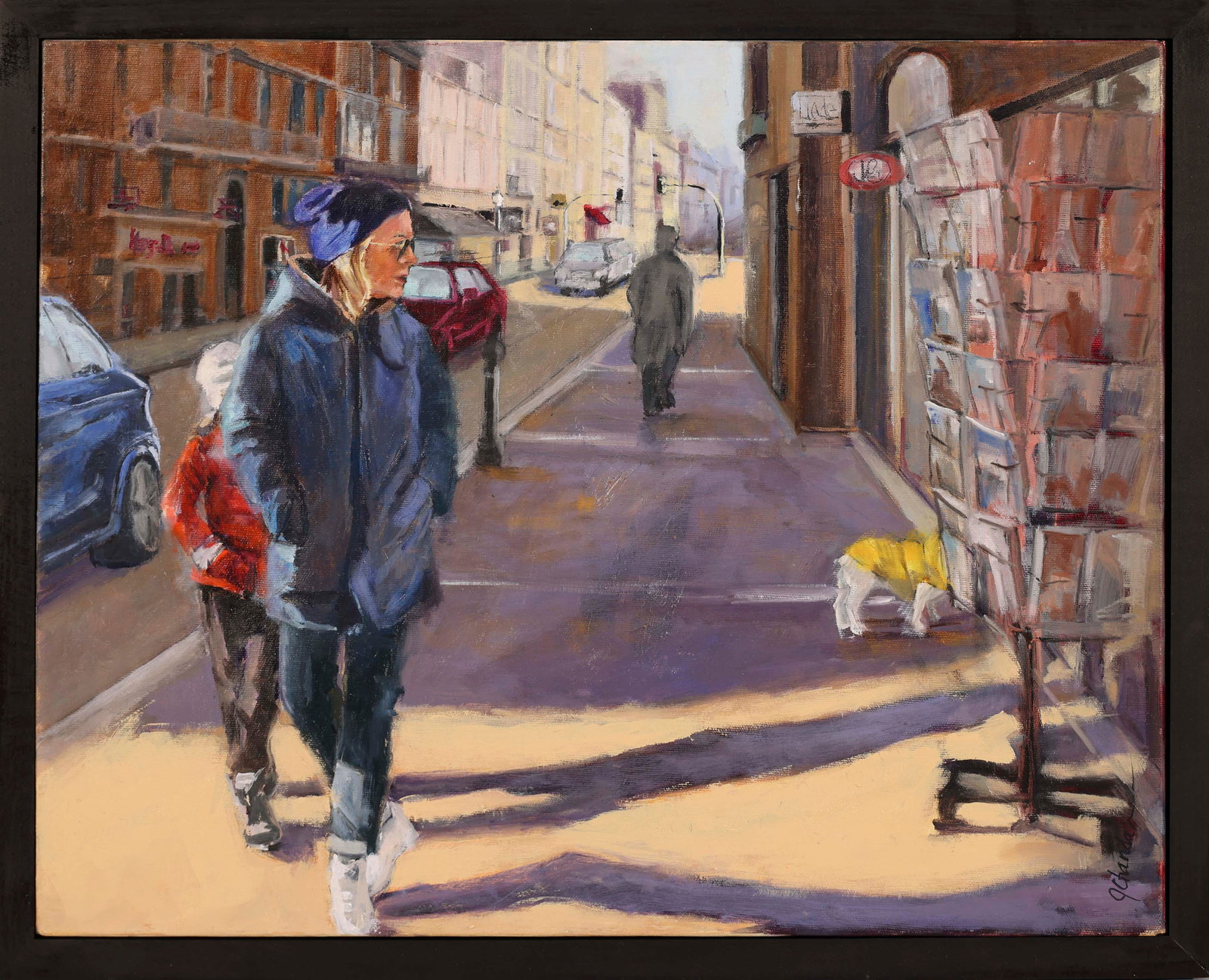 JAQUELINE CHANDA (Tucson, Arizona, Contemporary), A Cold Day in Paris., Oil on canvas, 16" x 20".: JAQUELINE CHANDA Tucson, Arizona, Contemporary A Cold Day in Paris. Signed lower right. Oil on canvas, 16" x 20". Framed 16.75" x 20.75".
