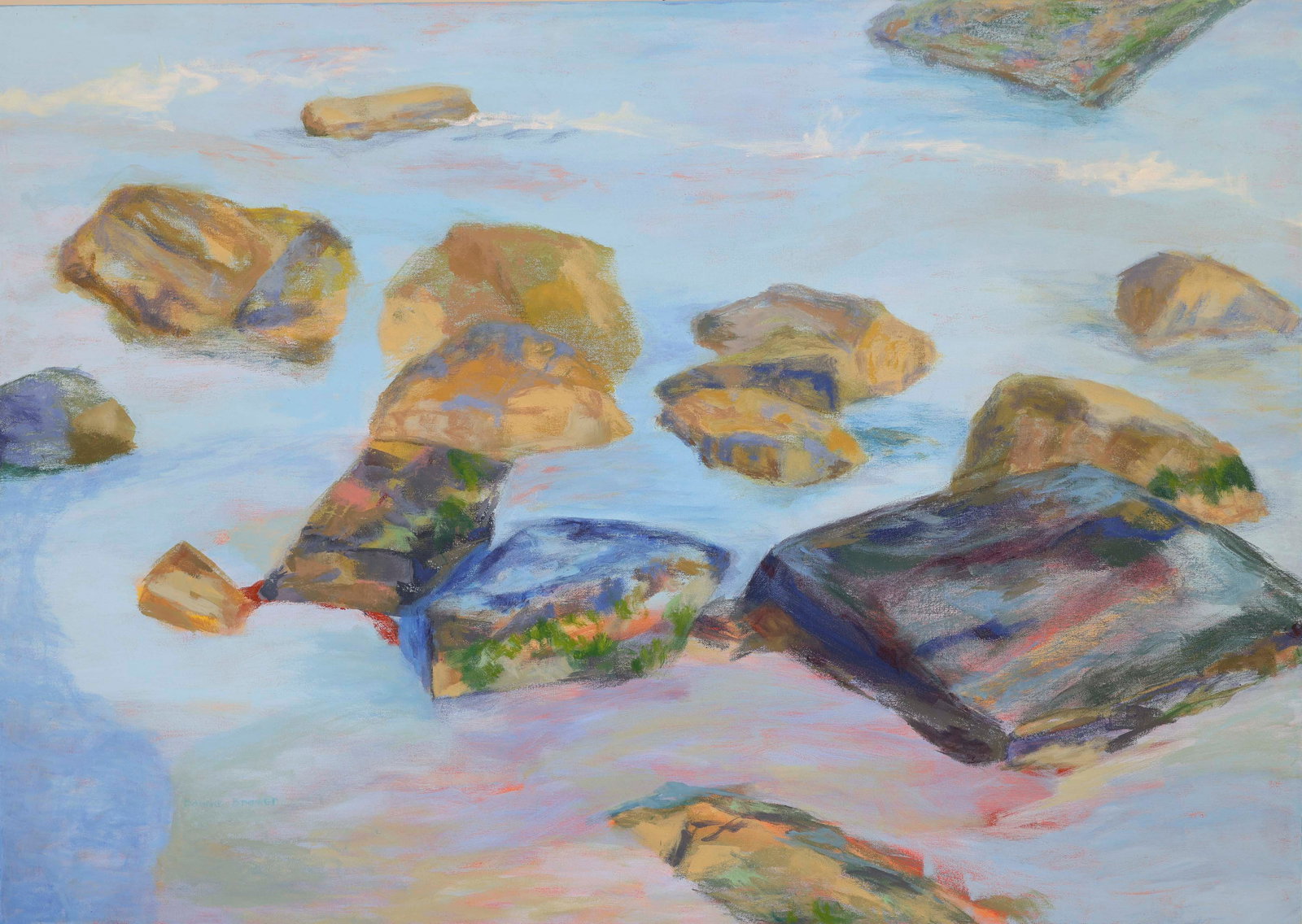 BONNIE BREWER (Dennis, Massachusetts, Contemporary), Liquid, Solid Cape Cod., Acrylic on canvas, 28": BONNIE BREWER Dennis, Massachusetts, Contemporary Liquid, Solid Cape Cod. Acrylic on canvas, 28" x 40". Unframed.