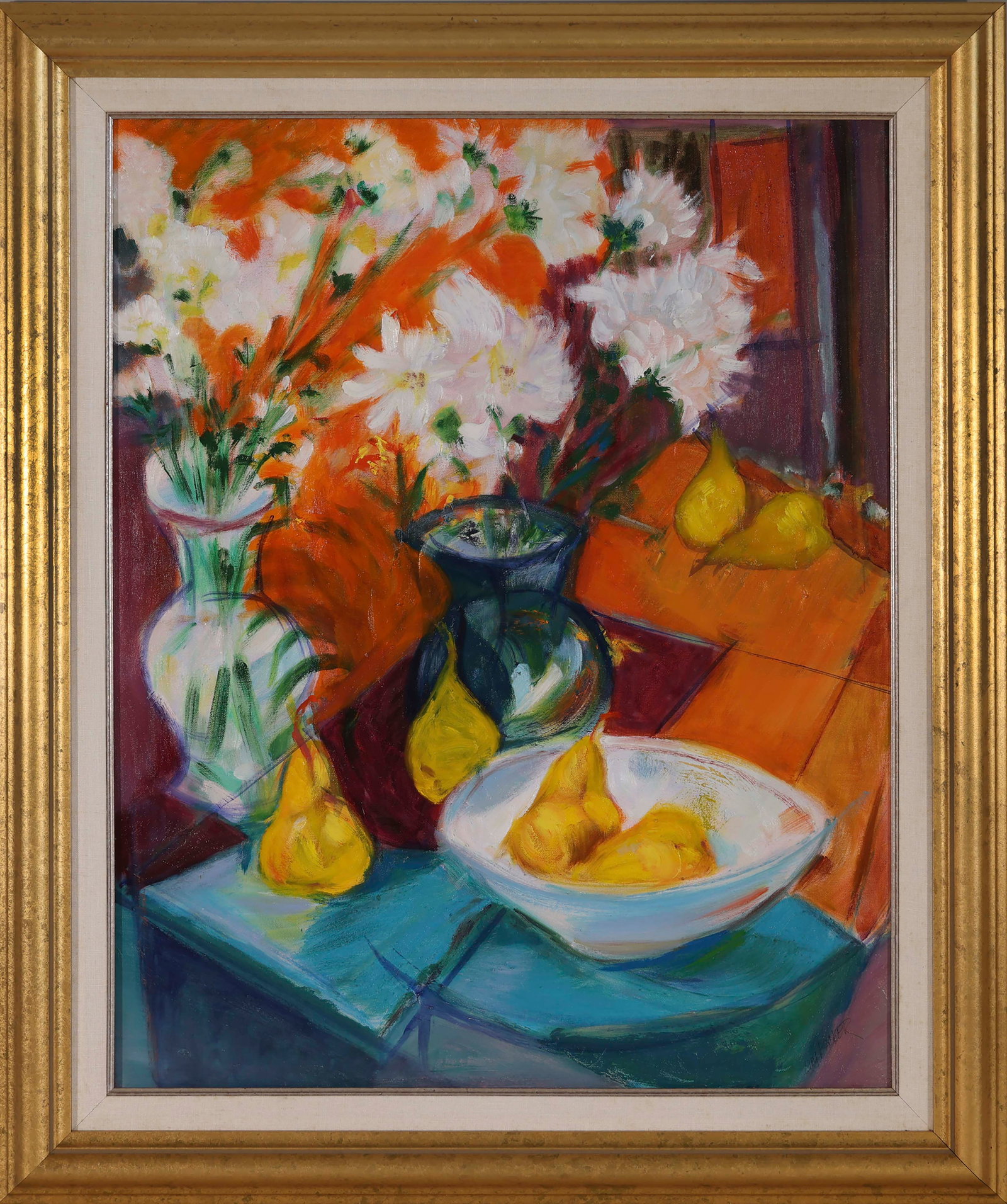 SUZANNE M. PACKER (Massachusetts, 1937-), Blue Bureau XIV., Oil on canvas, 29" x 23". Framed 36" x (1 of 1)