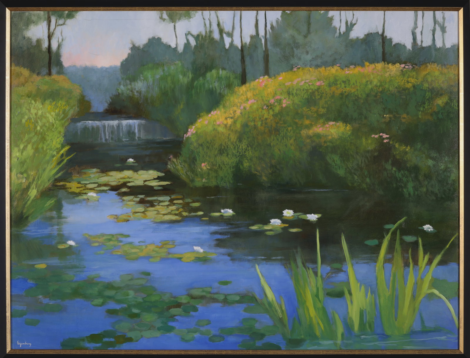 MARYALICE EIZENBERG (Massachusetts, Contemporary), Respite., Oil on canvas, 30" x 40". Framed 31.5": MARYALICE EIZENBERG Massachusetts, Contemporary Respite. Signed lower left. Oil on canvas, 30" x 40". Framed 31.5" x 41.5".