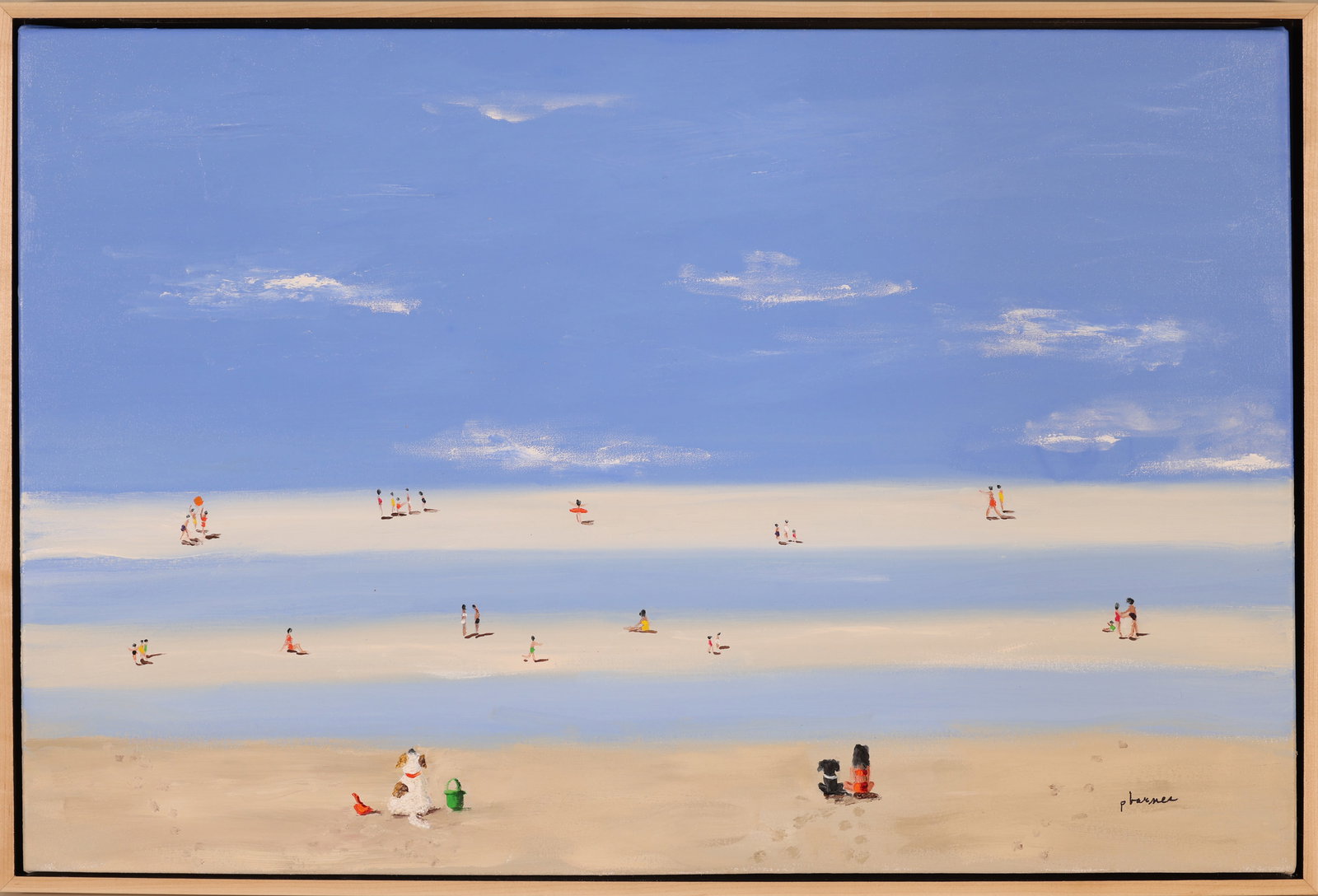 PATTY BARNES (Dennis, Massachusetts, Contemporary), Sands of Summer., Oil on canvas, 24" x 36".: PATTY BARNES Dennis, Massachusetts, Contemporary Sands of Summer. Signed lower right. Oil on canvas, 24" x 36". Framed 26" x 38".