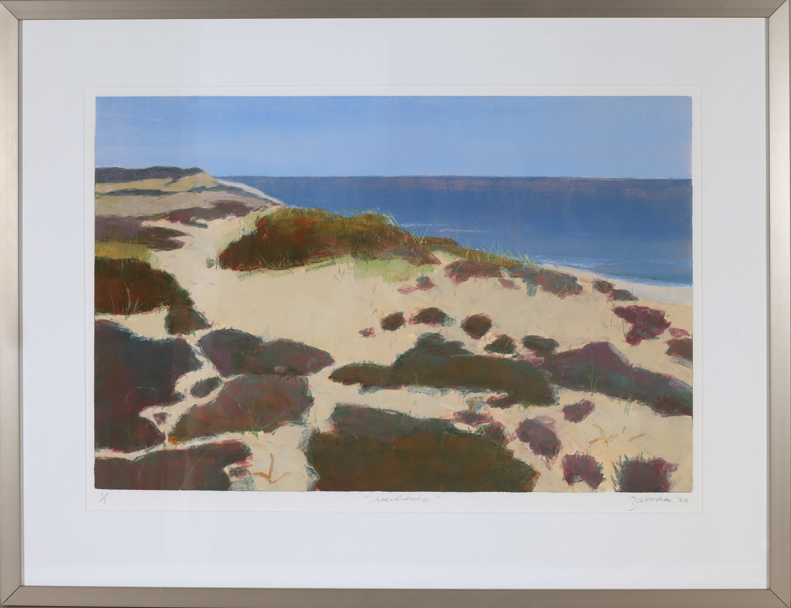 JOYCE ZAVORSKAS (Massachusetts, 1945-), Resilience., Monotype on Rives BFK, image 18" x 27". Sheet (1 of 1)
