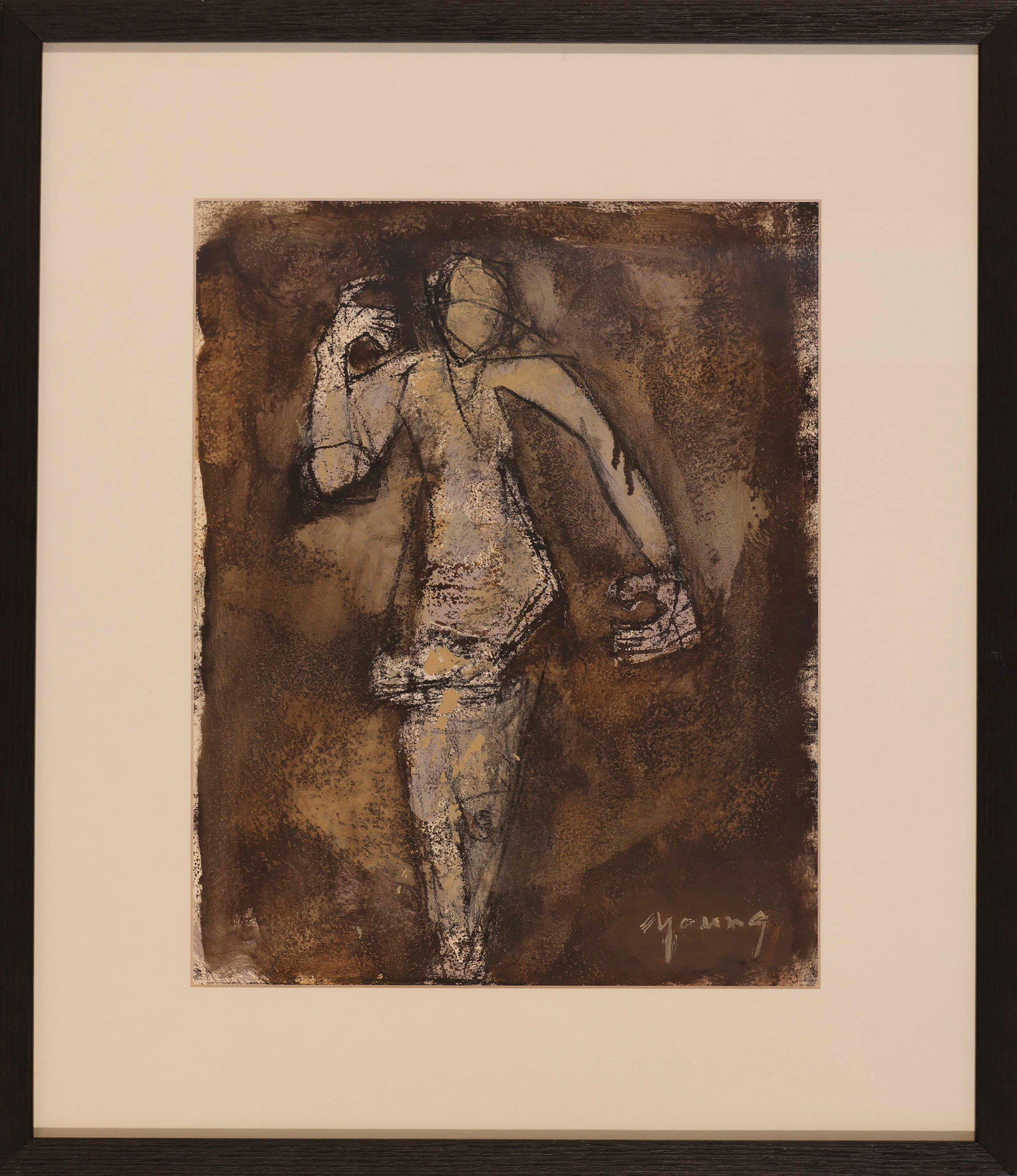 LAURENCE YOUNG (Massachusetts, 1952-), New Attitude., Monotype, 18" x 16". Framed 21" x 20". (1 of 1)