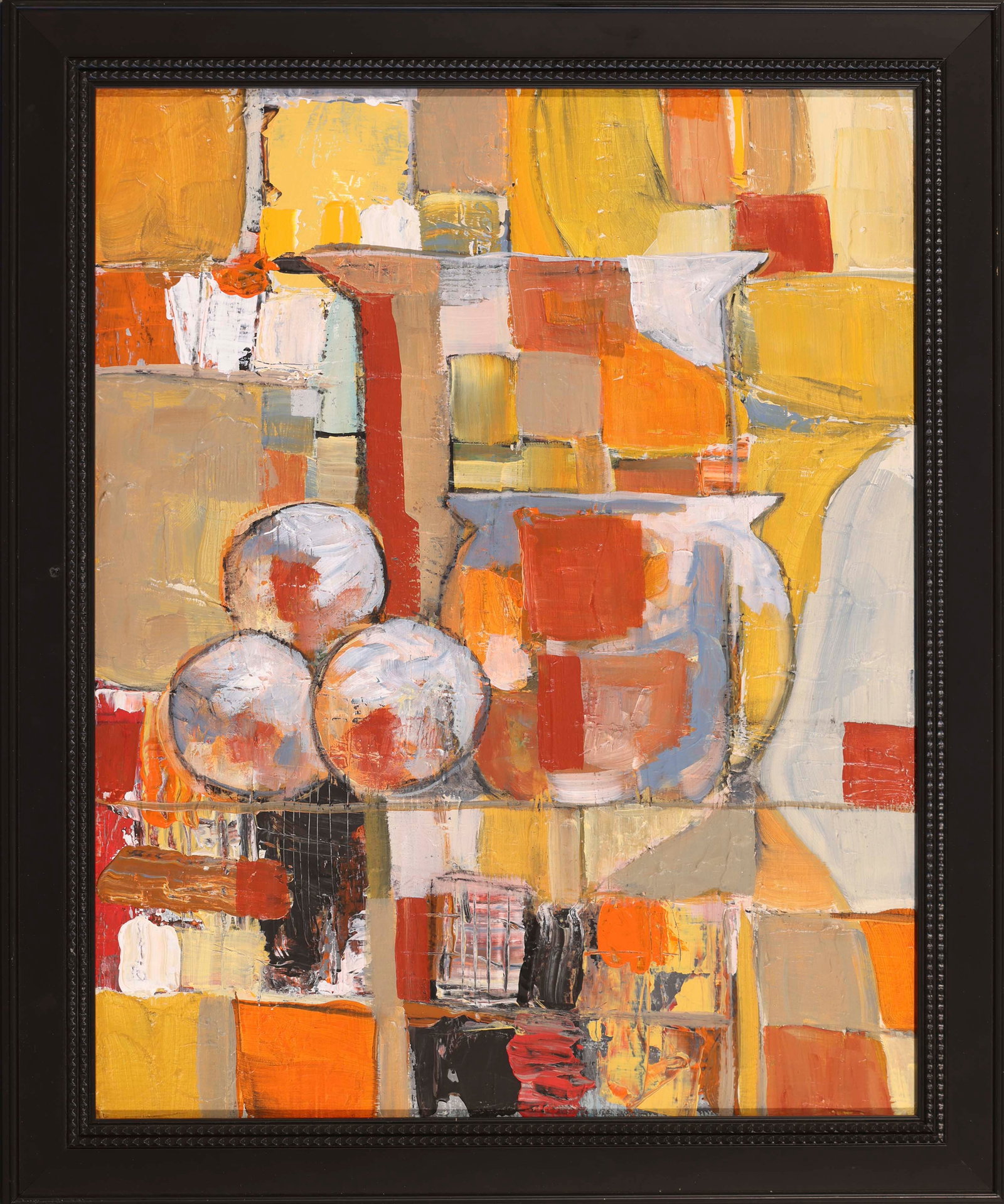 MICHAEL GIAQUINTO (Massachusetts, 1949-), 3 Circles., Acrylic on canvas, 20" x 16?. Framed 22? x (1 of 1)