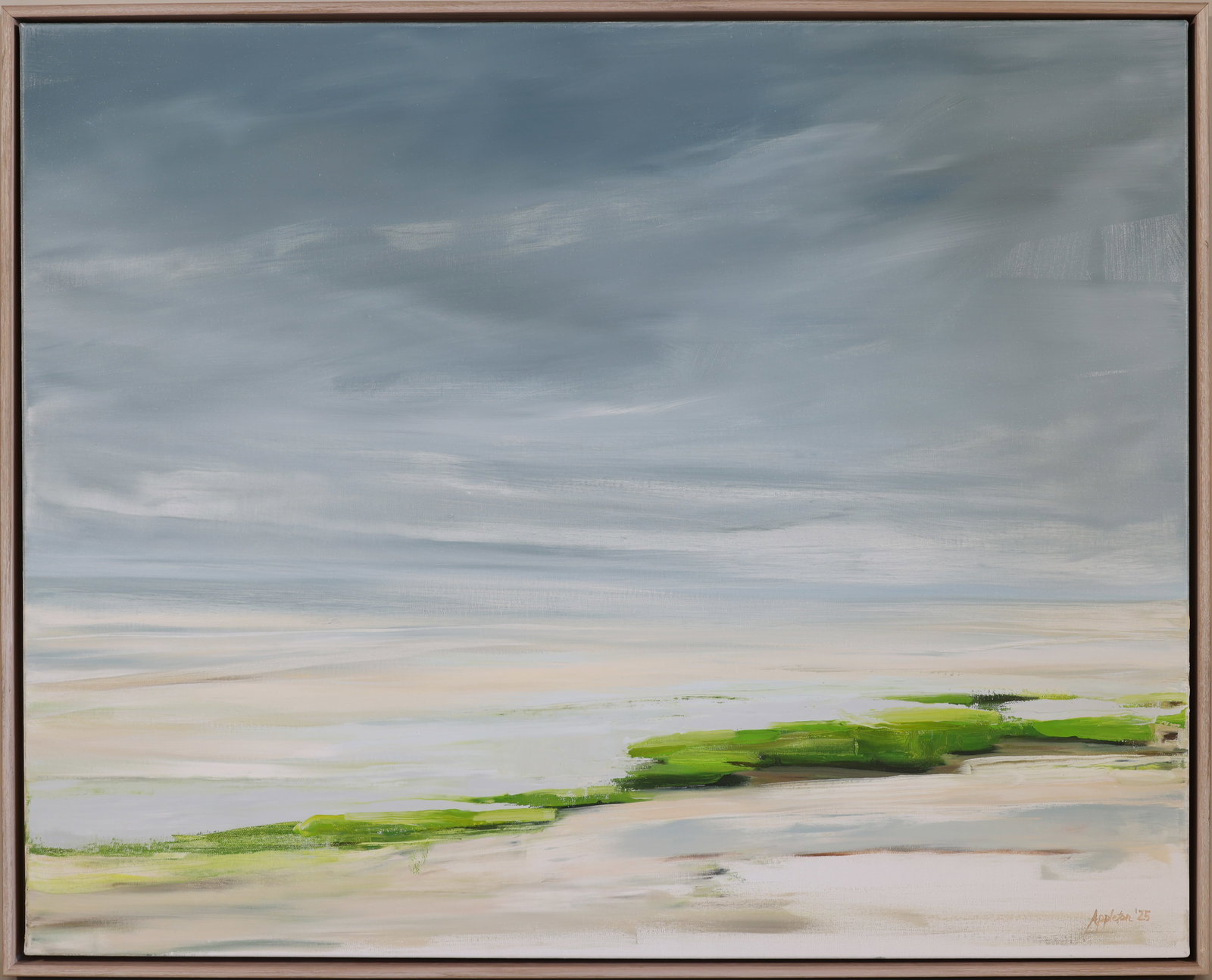 SASHA APPLETON (Cape Cod, Massachusetts/New Jersey, Contemporary), Overcast at First Light., Oil on: SASHA APPLETON Cape Cod, Massachusetts/New Jersey, Contemporary Overcast at First Light. Signed lower right. Oil on linen, 22" x 30". Framed 23" x 31".
