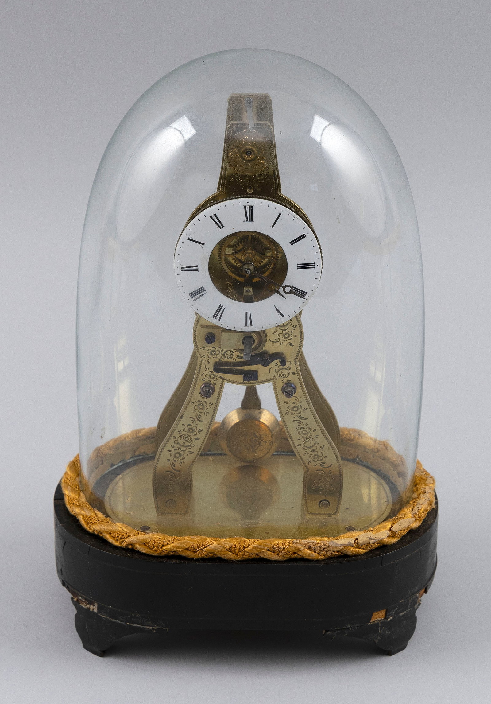 MINIATURE EIFFEL TOWER SKELETON CLOCK France, 19th Century Clock height 6.5". Total height 9.75". (1 of 4)