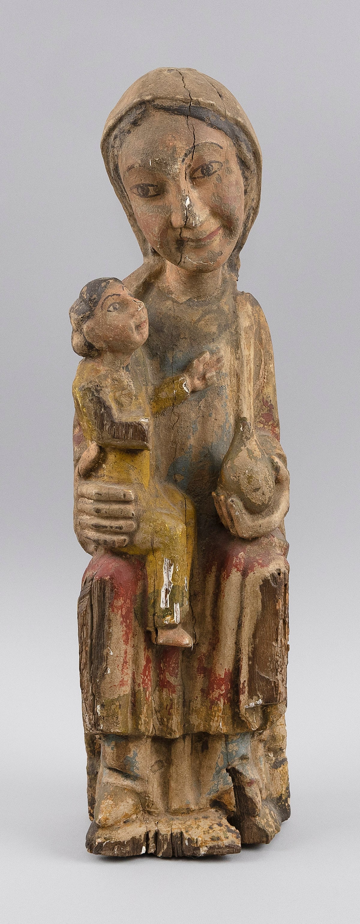 SANTOS FIGURE OF MADONNA AND THE CHRIST CHILD Height 18.5". (1 of 5)