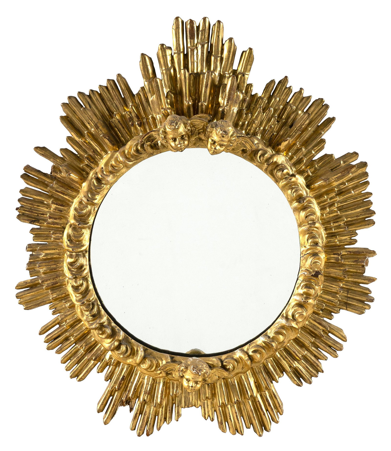 CONTINENTAL GILTWOOD SUNBURST FRAME 20th Century Height 20". Width 17". (1 of 2)