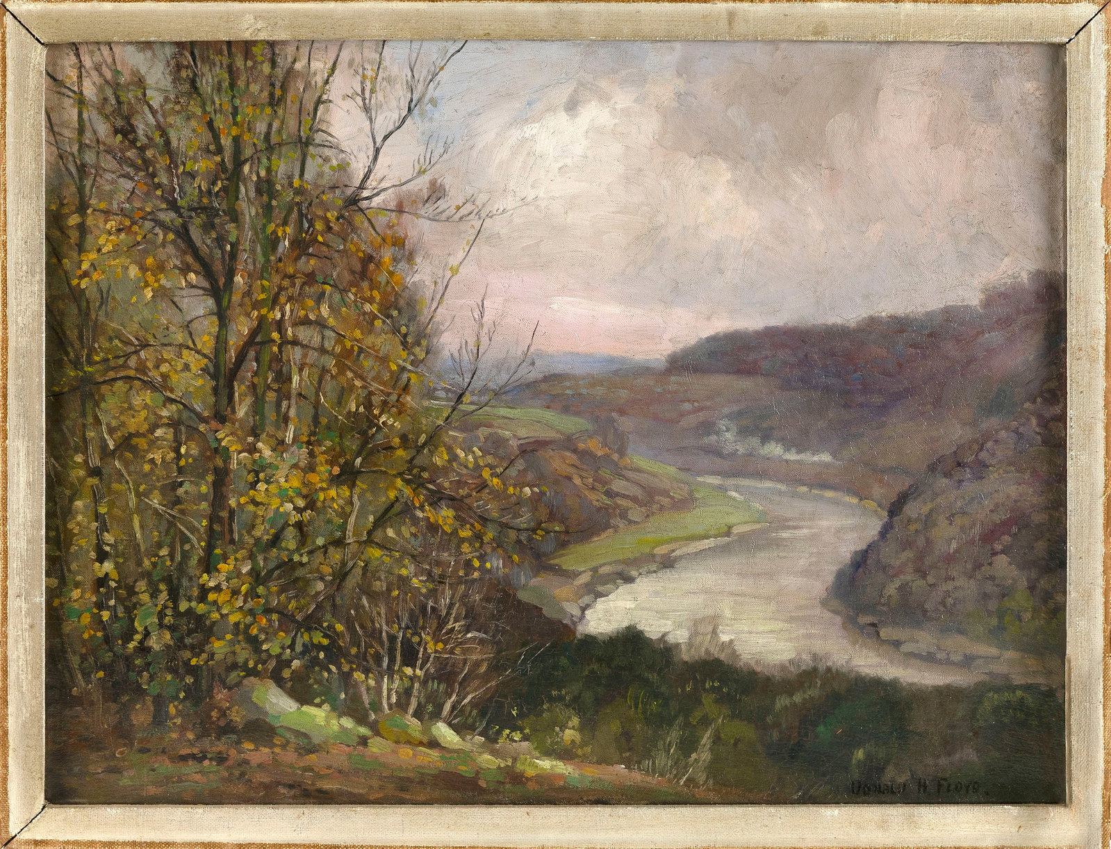 DONALD HENRY FLOYD (England, 1892-1965), "The Wye Below Tintern"., Oil on canvas, 18" x 24". Framed (1 of 2)