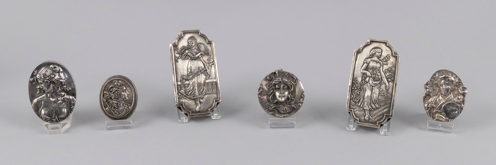 HENRYK WINOGRAD (Poland/America, 1917-2008), Six sterling silver repouss? plaques, Lengths from (1 of 4)