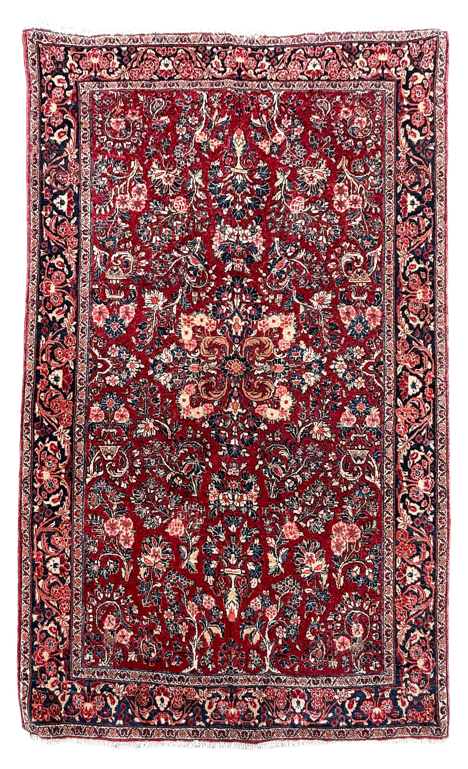 SAROUK RUG: 4'1" X 6'4" Mid-20th Century (1 of 1)