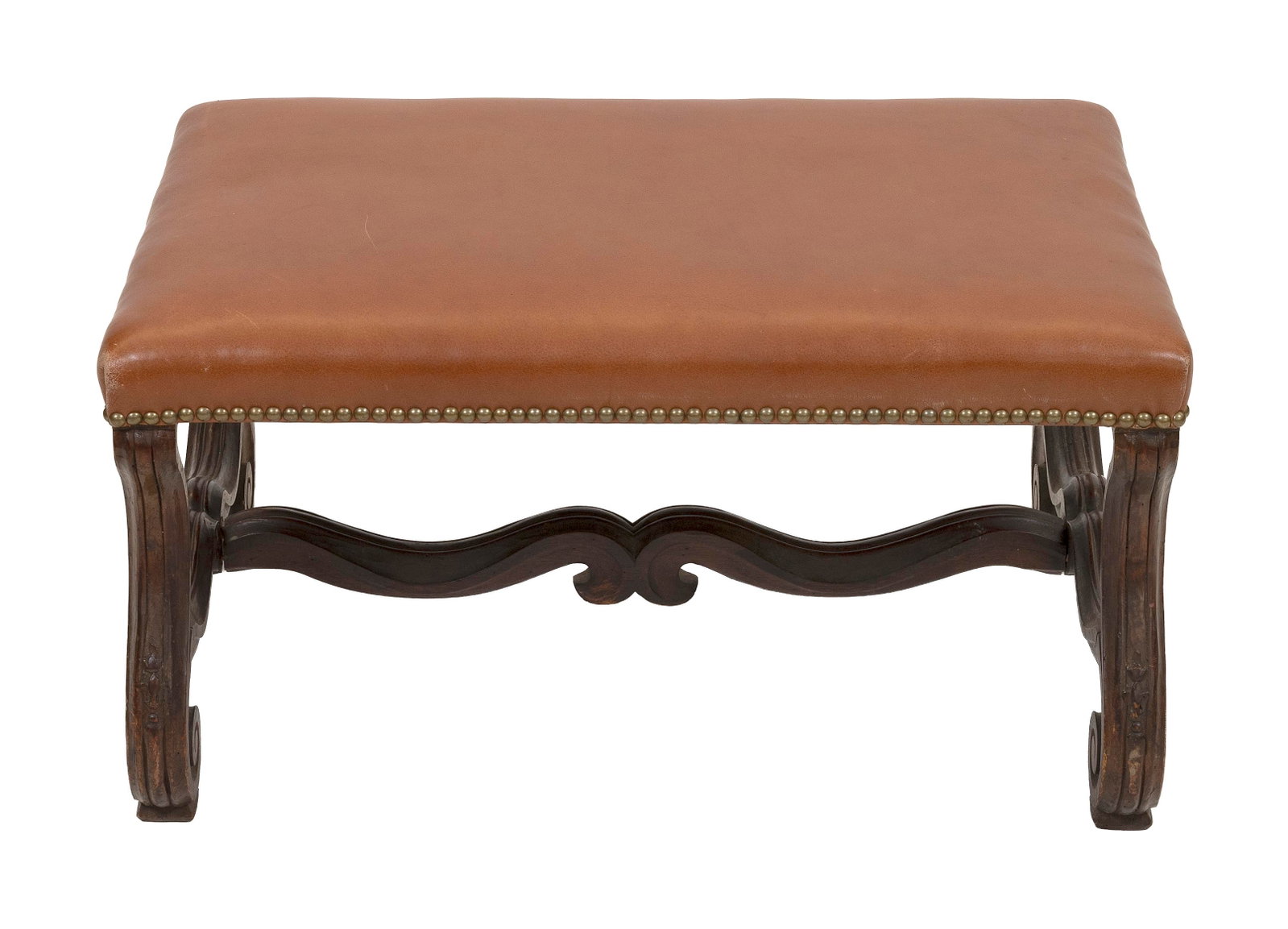 FRENCH WALNUT BENCH 19th Century Height 15". Width 29". Depth 18.5". (1 of 1)