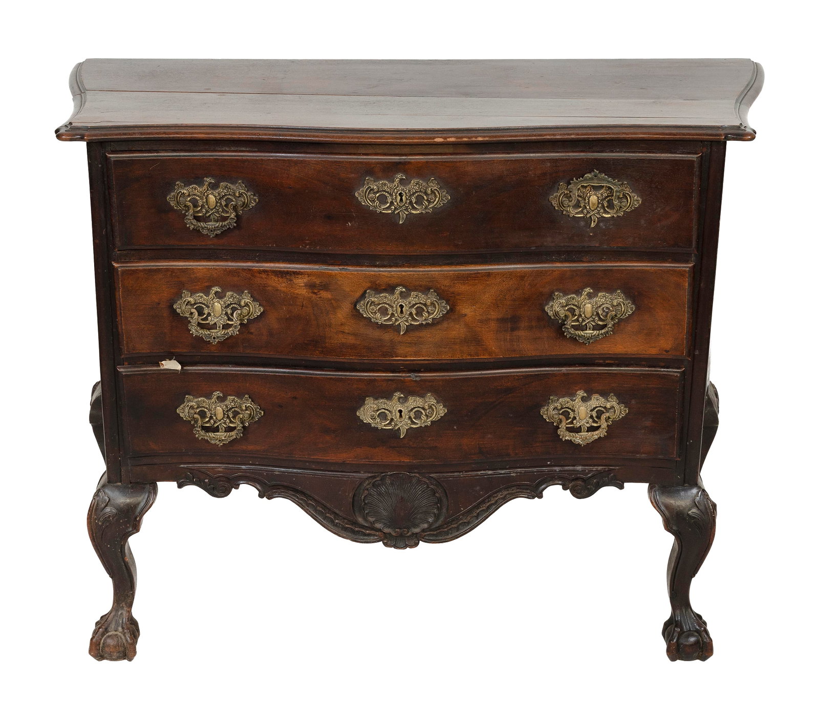 PORTUGUESE ROSEWOOD CHEST OF DRAWERS 18th Century Height 32". Width 38". Depth 21". (1 of 1)