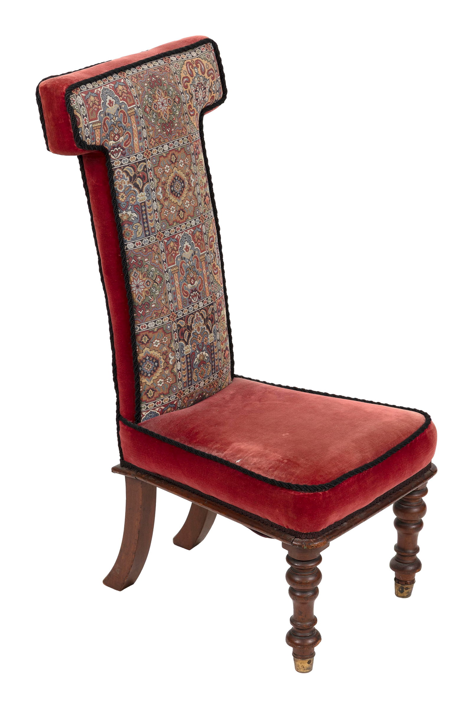 VICTORIAN MAHOGANY PRIE-DIEU CHAIR 19th Century Back height 37". Width 16". Depth 19". (1 of 1)