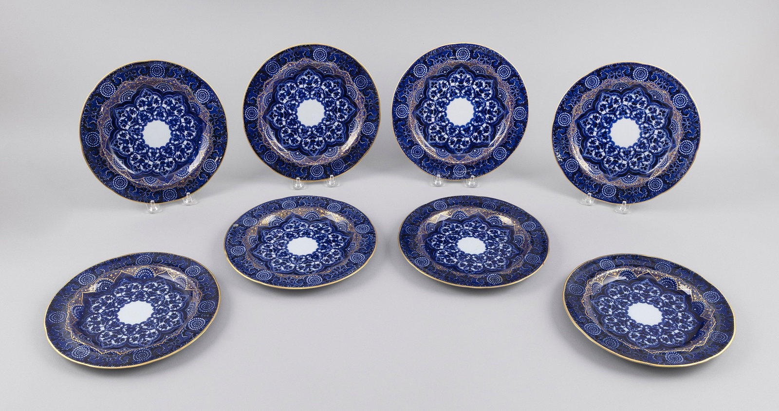 SET OF EIGHT W.T. COPELAND & SONS PORCELAIN PLATES England, Last Quarter of the 19th Century (1 of 3)