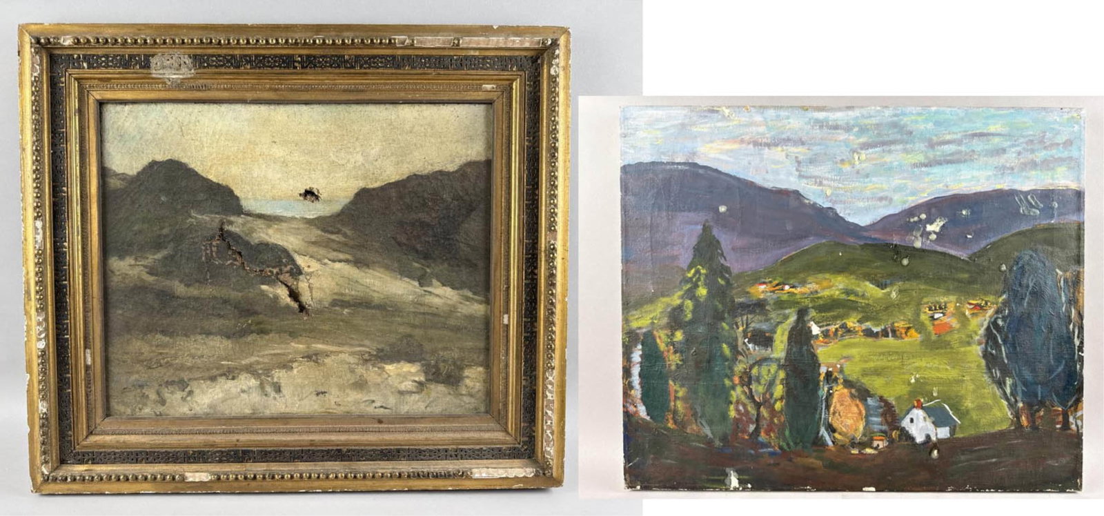AMERICAN SCHOOL (19th and 20th Century,), Two landscapes (1 of 5)