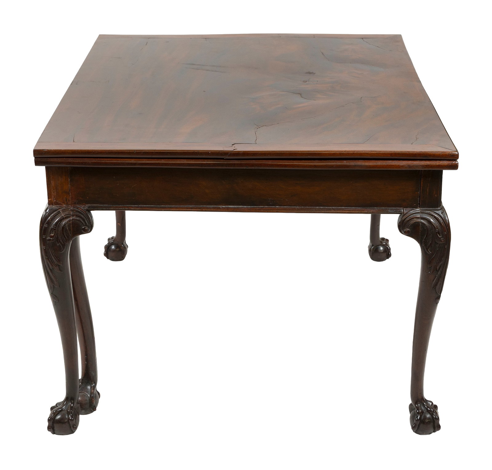 ENGLISH SELECT MAHOGANY AND MAHOGANY VENEER EXPANSION DINING TABLE Early 19th Century Height 28.75". (1 of 9)
