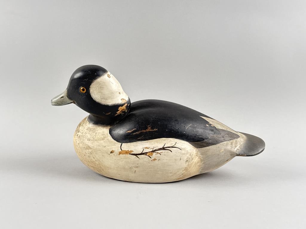 KEITH MUELLER BUFFLEHEAD DRAKE DECOY Killingworth, Connecticut, 1956- Length 13". (1 of 5)