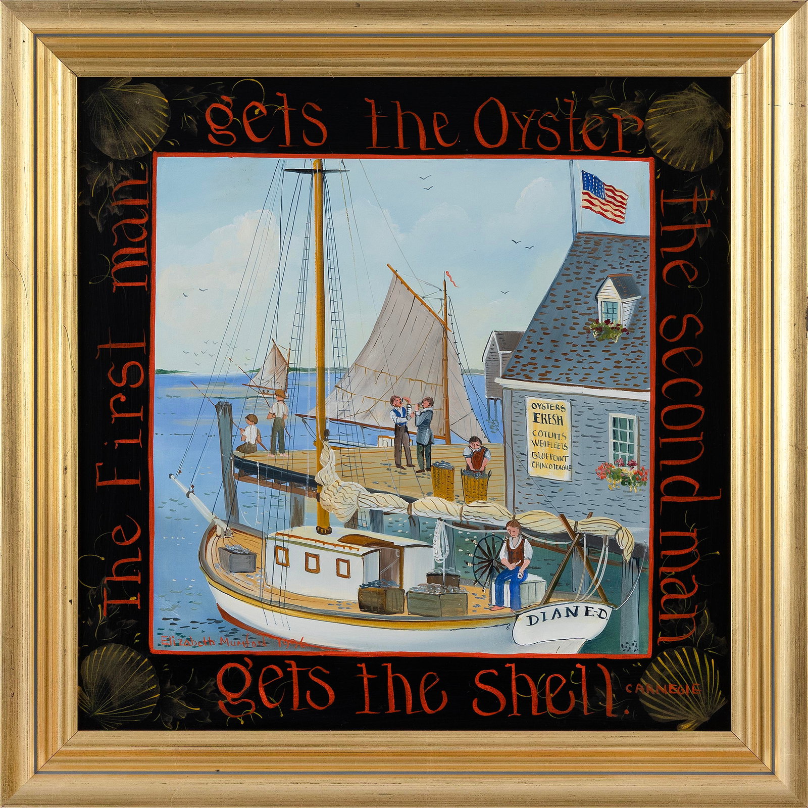 ELIZABETH MUMFORD (Massachusetts, 1950-2020), "The first man gets the oyster, the second man gets (1 of 2)