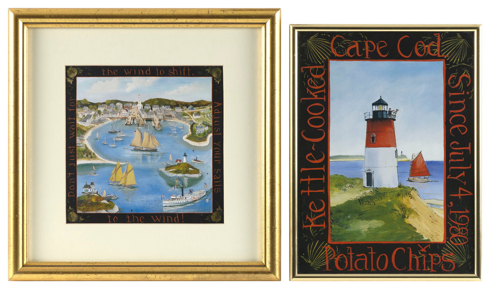 ELIZABETH MUMFORD (Massachusetts, 1950-2020), Two works:, Color photolithographs, 12.5" x 9" sight (1 of 2)