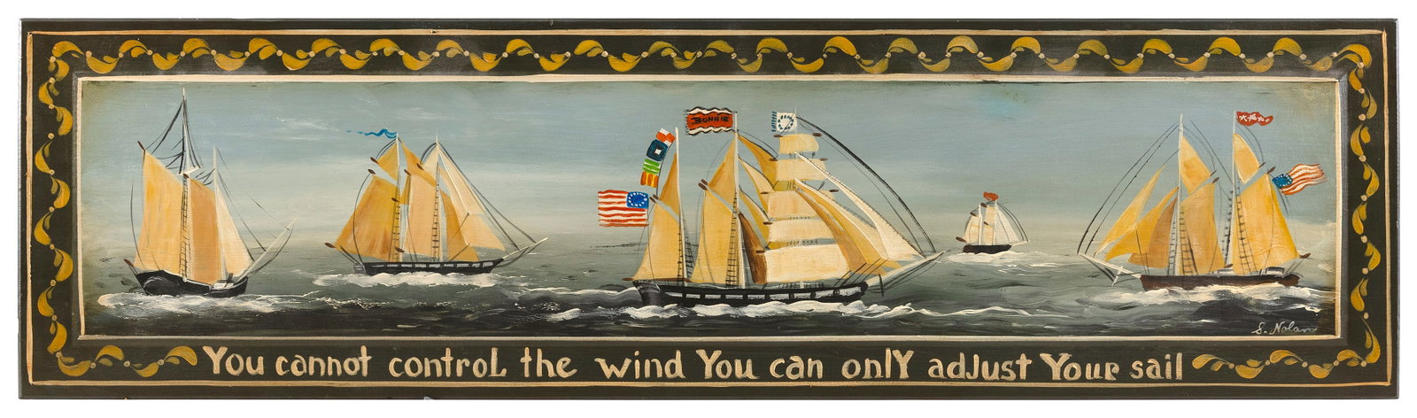 SALLY ELIZABETH NOLAN (Massachusetts, 1944-2023), "You cannot control the wind You can only adjust (1 of 2)