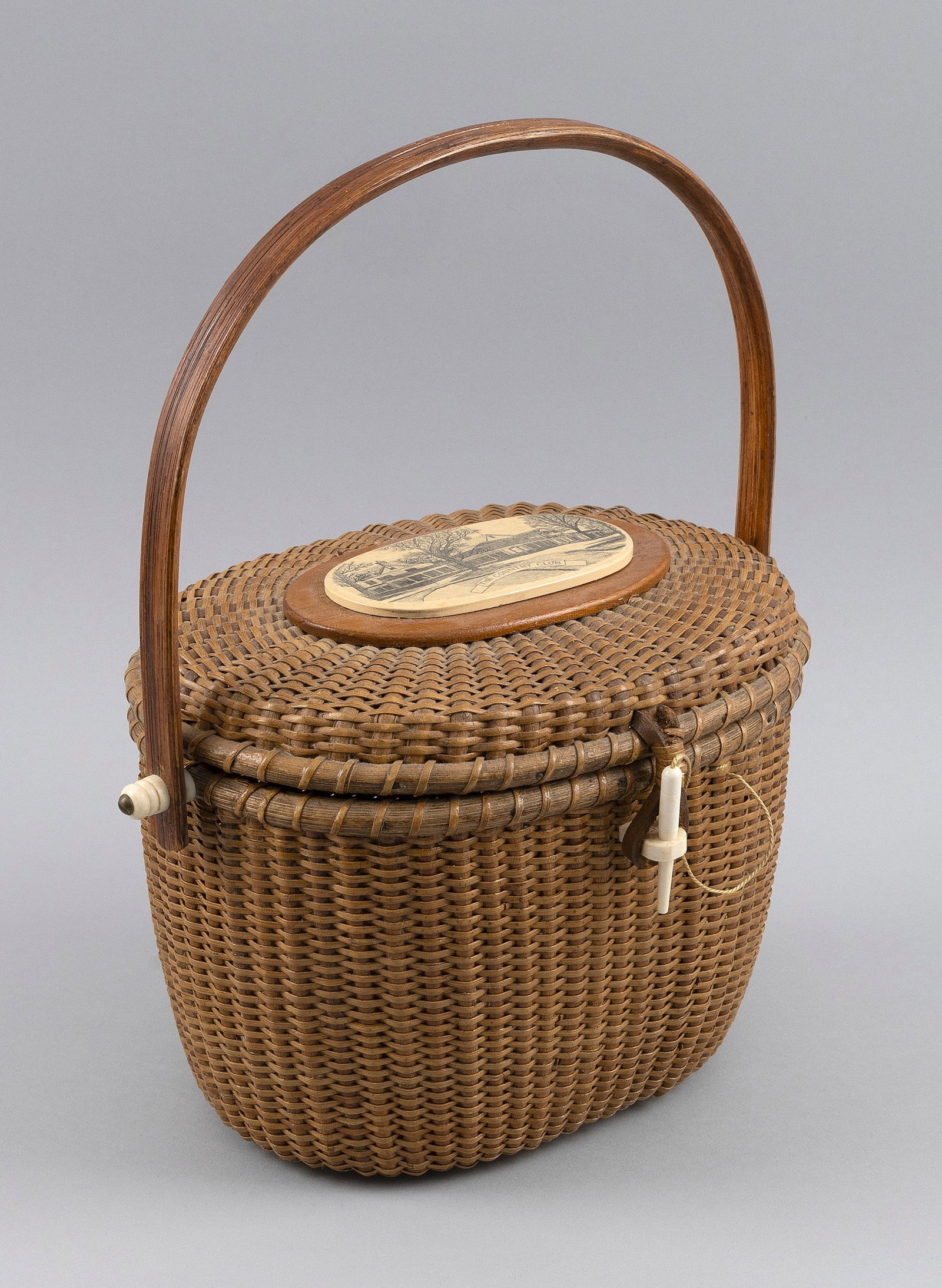 NANTUCKET BASKET PURSE Contemporary Height 7.5". (1 of 9)
