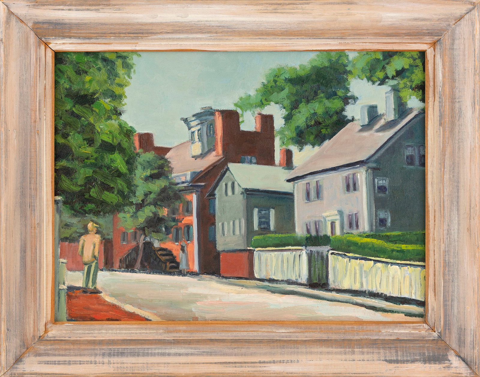 ANN STEVENS (Massachusetts, 20th Century), Nantucket street scene. (1 of 2)
