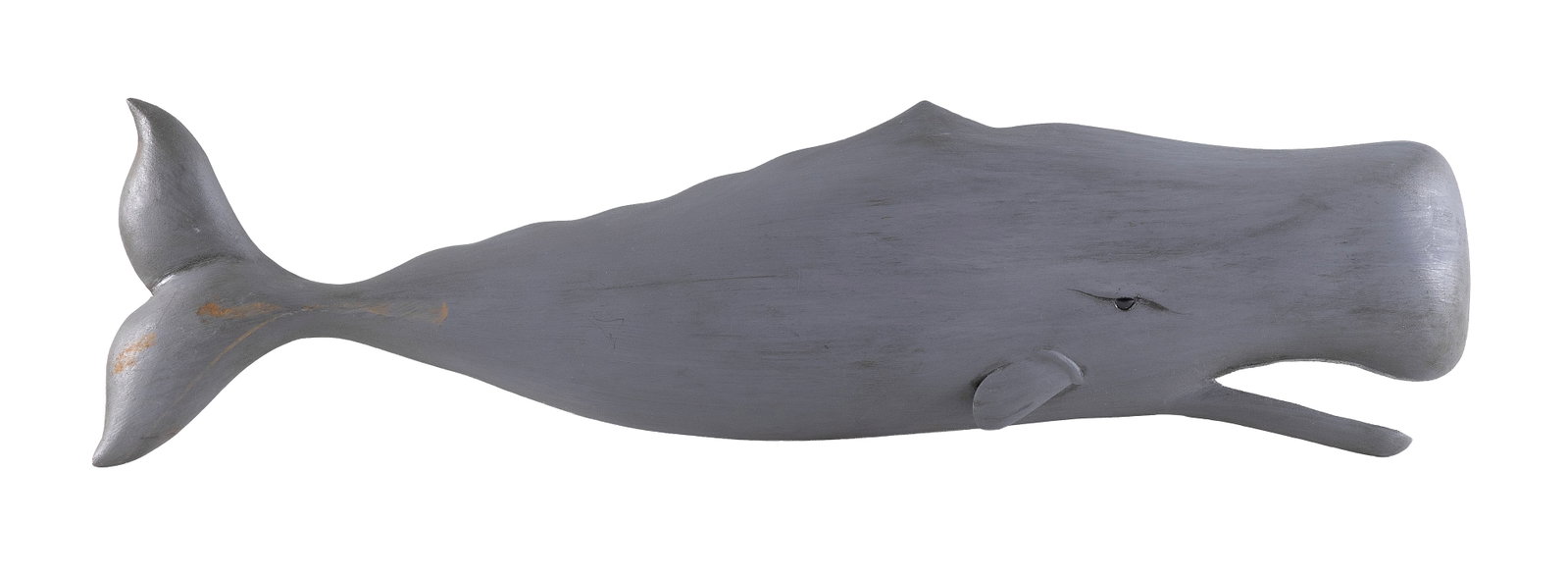 BRIAN MITCHELL CARVED AND PAINTED SPERM WHALE PLAQUE Contemporary Height 7". Length 23". (1 of 2)