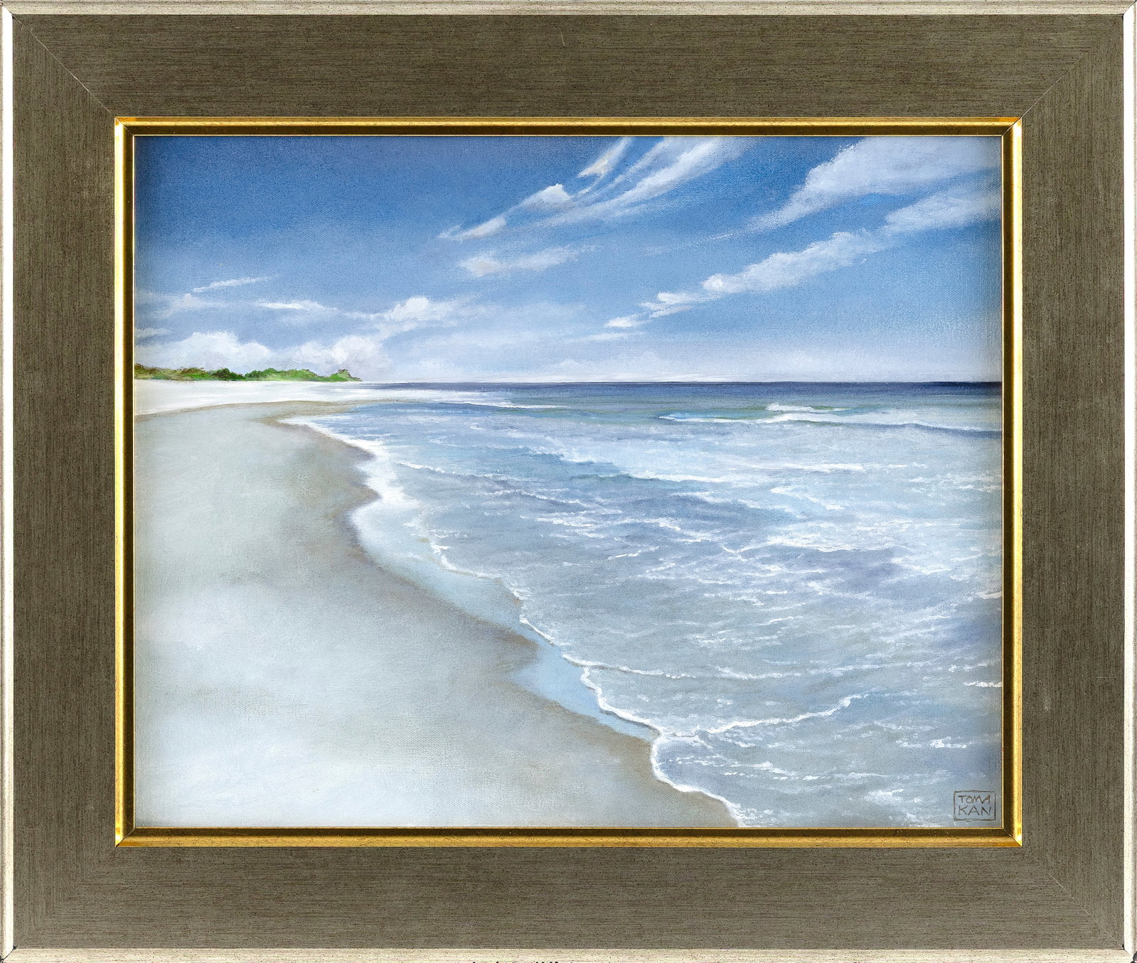 YASEMIN KYRENA TOMAKAN (Connecticut/Massachussetts/Turkey, 1958-), "Coastal Breeze"., Oil on canvas, (1 of 2)