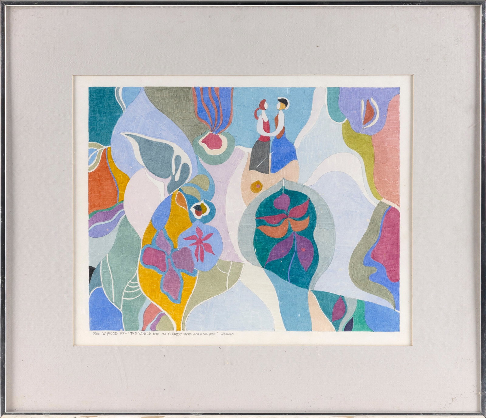 PAUL WINTHROP WOOD (America, 1922-2003), "The World and its Fullness Have you Founded"., Watercolor (1 of 2)