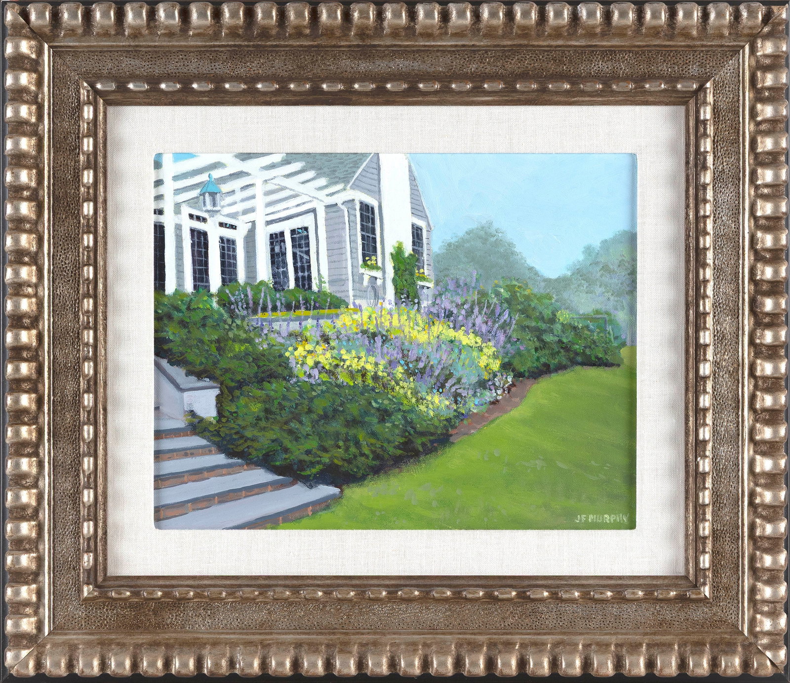 JOHN F. MURPHY (Massachusetts, 1945-), "Secret Garden Tour - Supreme Setting"., Oil on canvas, 11" x (1 of 2)