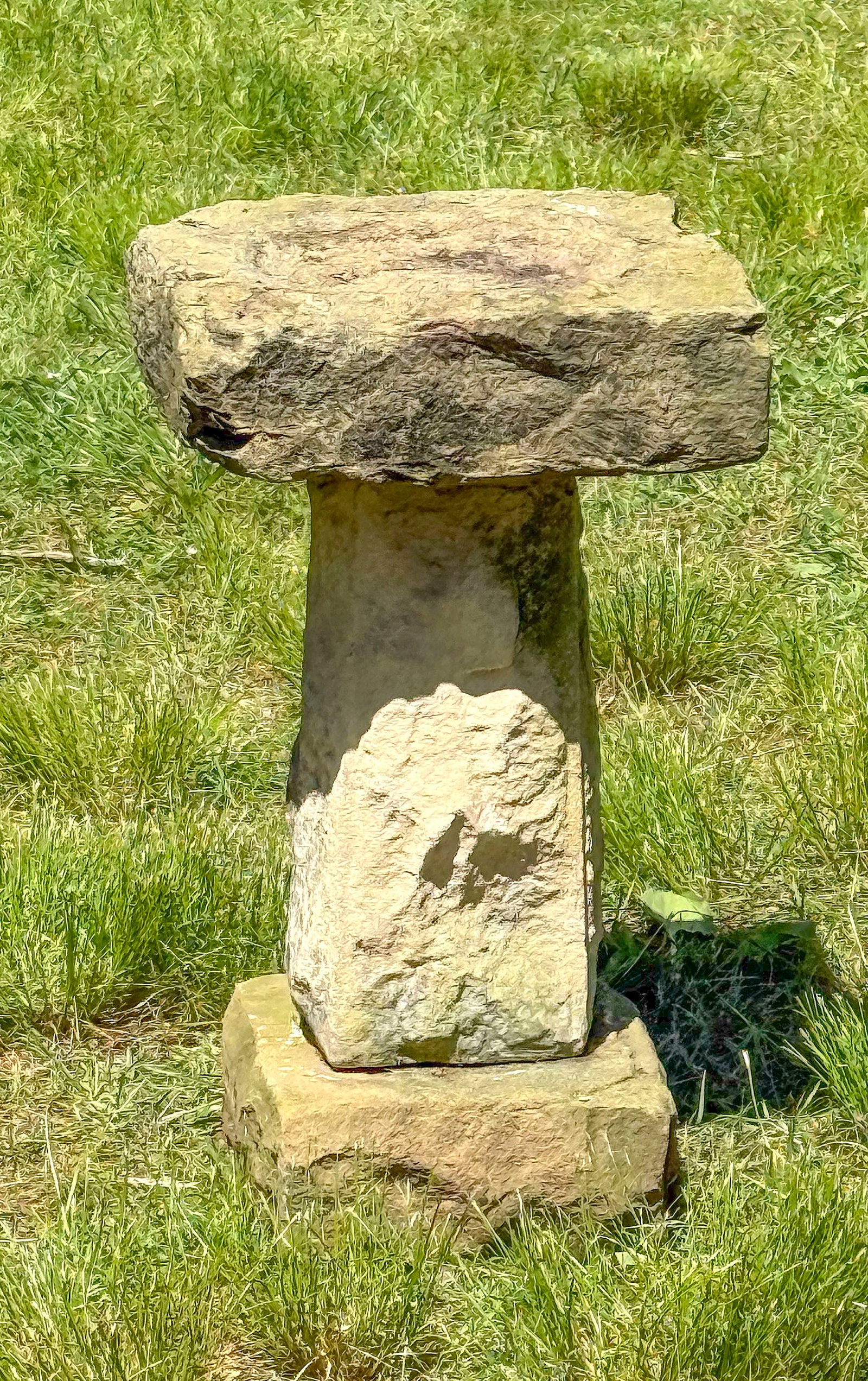 STONE BIRDBATH 20th Century Height 23". (1 of 2)