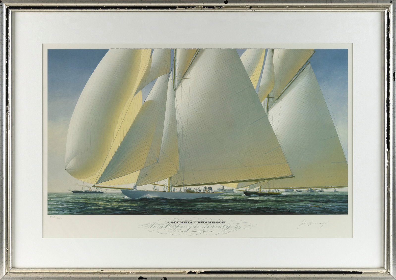 JOHN MARCY MECRAY (Rhode Island/Pennsylvania, 1937-2019), "Columbia and Shamrock, The Tenth Defense (1 of 2)