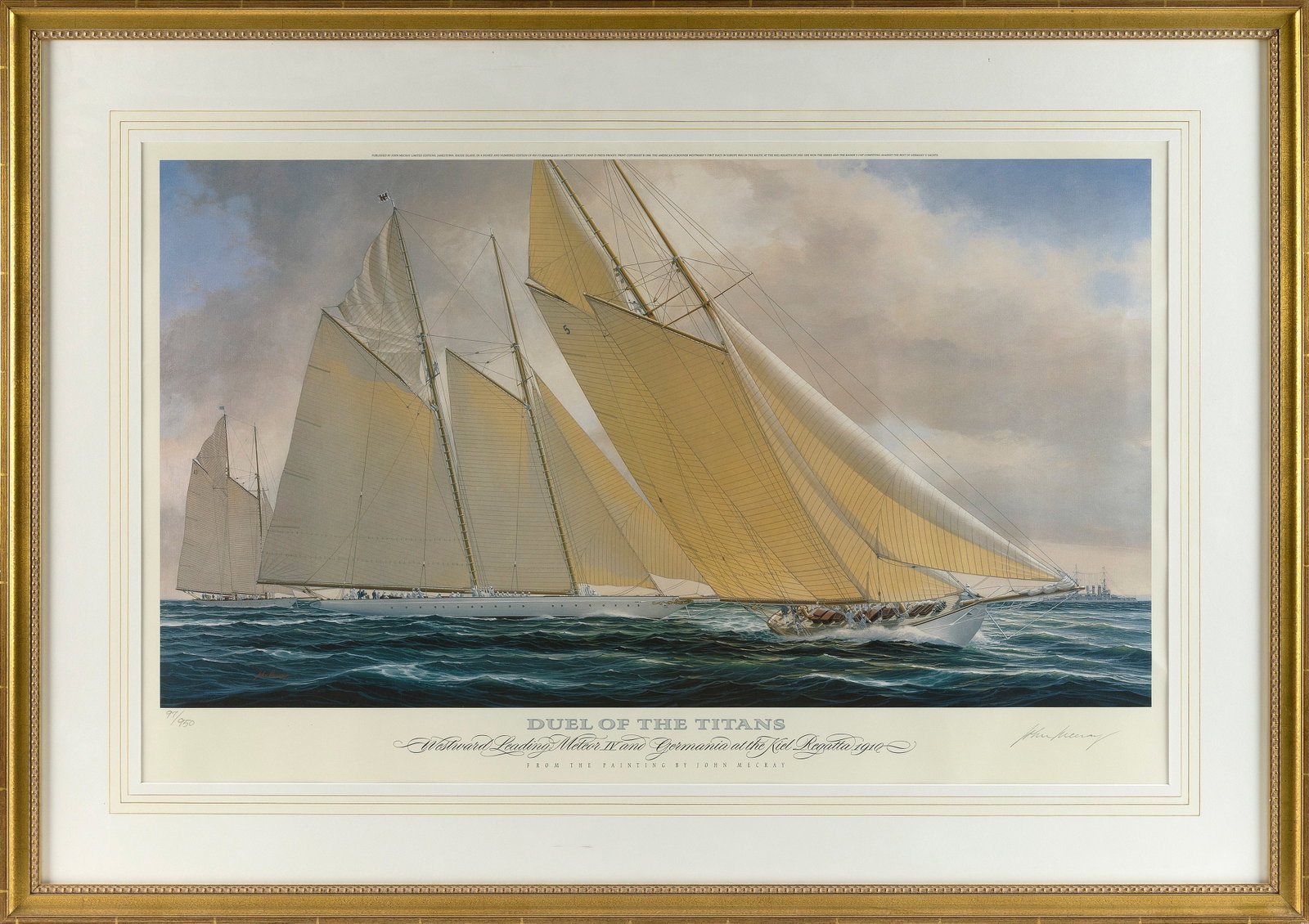 JOHN MARCY MECRAY (Rhode Island/Pennsylvania, 1937-2017), "Duel of the Titans, Westward Leading (1 of 2)