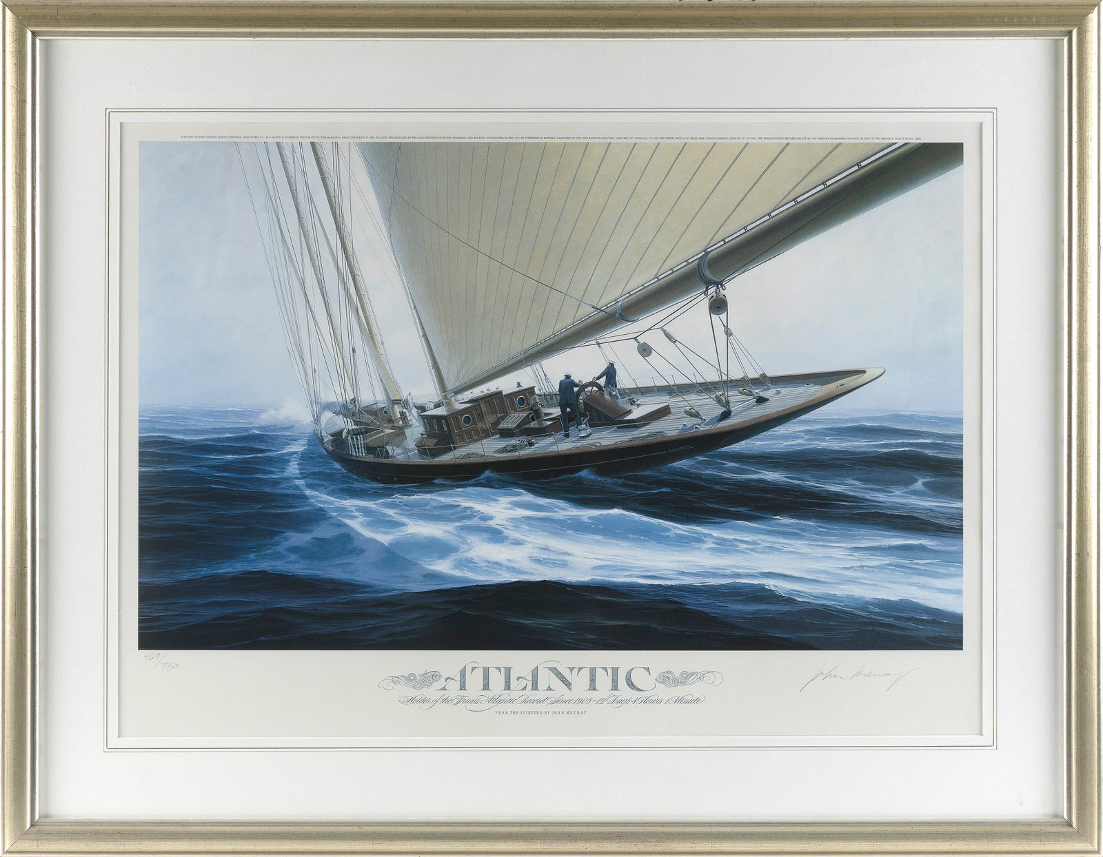JOHN MARCY MECRAY (Rhode Island/Pennsylvania, 1937-2017), "Atlantic, Holder of the Trans Atlantic (1 of 2)