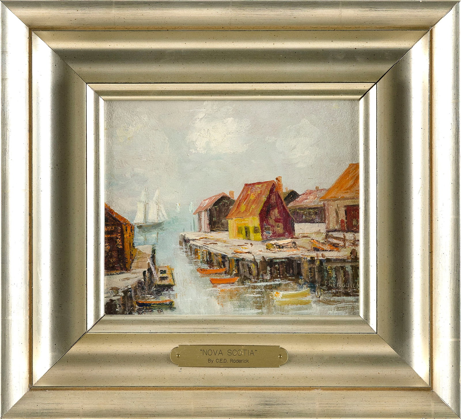 CHARLES E. DUNCAN RODERICK (Canada/Maine/Massachusetts, 1874-aft. 1940), "Nova Scotia"., Oil on (1 of 2)