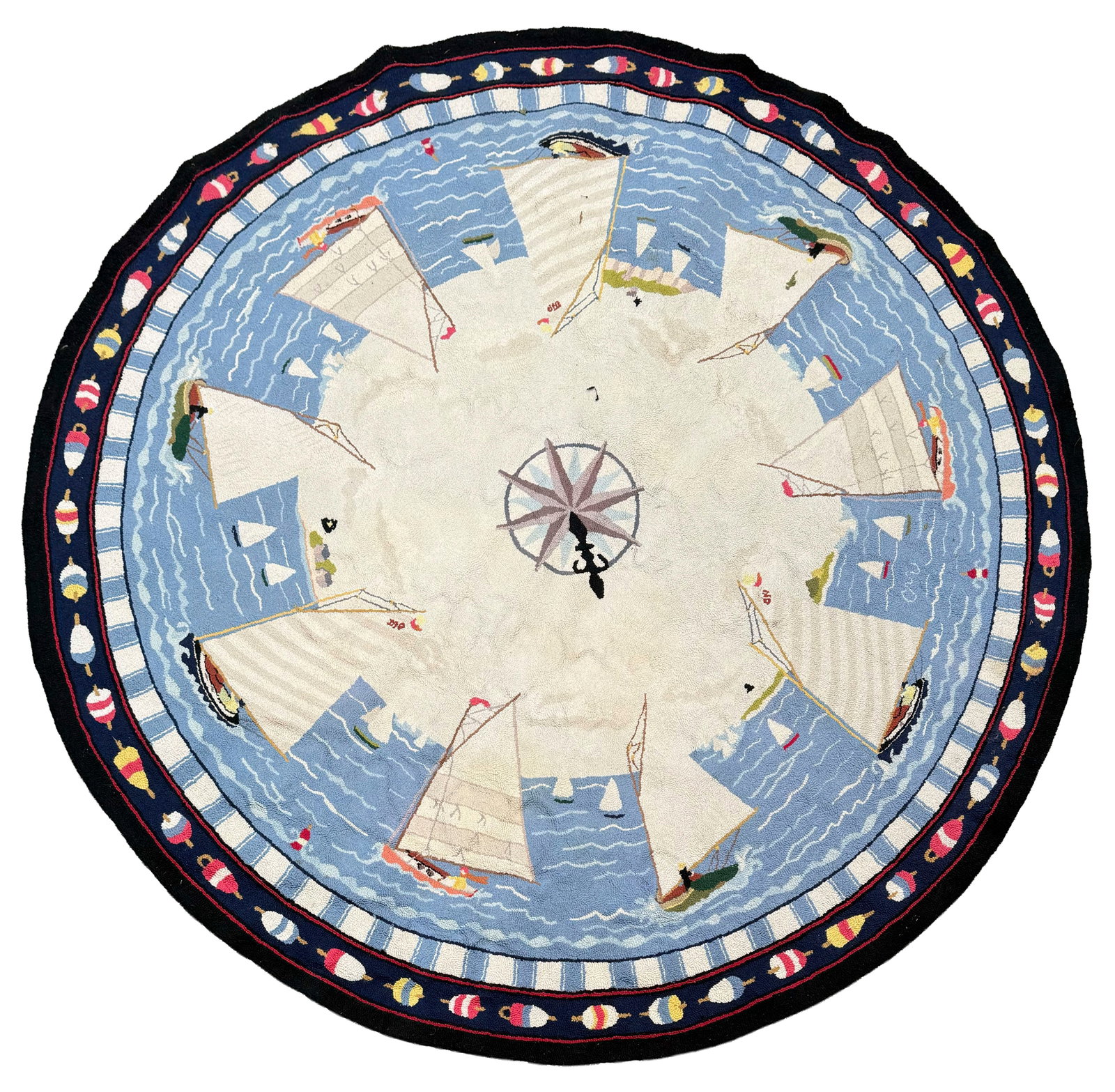CLAIRE MURRAY HOOKED RUG: DIAMETER 8'0" Contemporary (1 of 1)