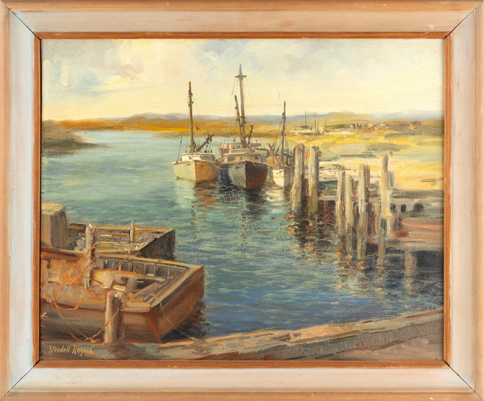 WENDELL M. ROGERS (Massachusetts, 1890-1973), Cape Cod harbor., Oil on board, 16" x 20". Framed (1 of 2)
