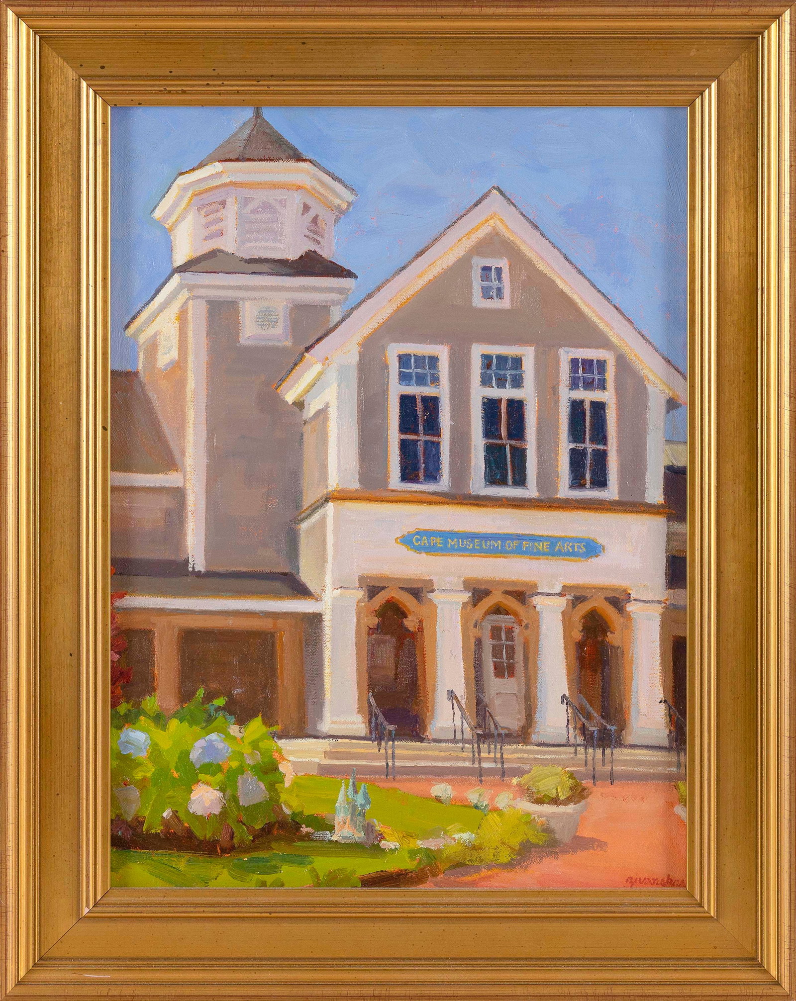 JOYCE GARDNER ZAVORSKAS (Massachusetts, 1945-), "Cape Cod Museum of Art"., Oil on linen on birch, (1 of 2)