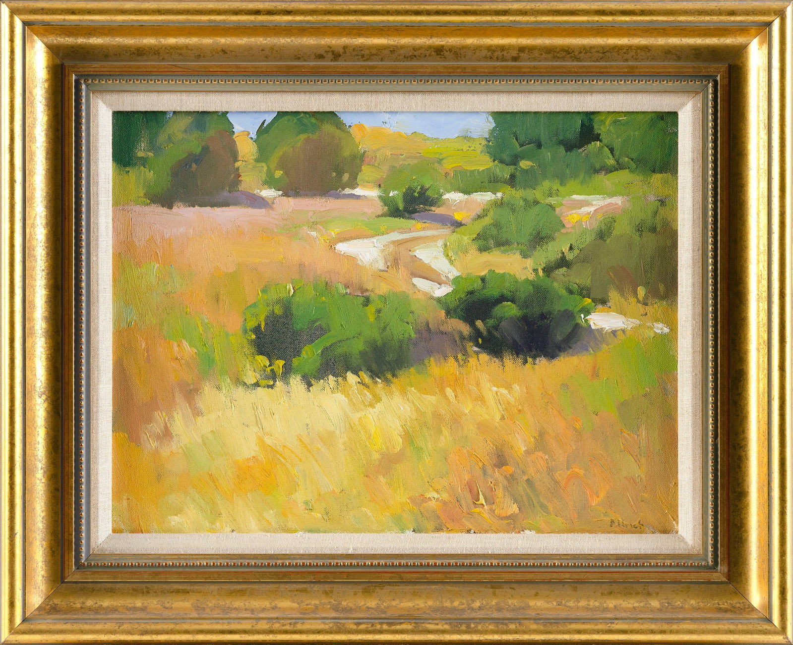 STEVE ALLRICH (Massachusetts, 1954-), Outer Cape landscape., Oil on canvas, 12" x 16". Framed 18" x (1 of 2)