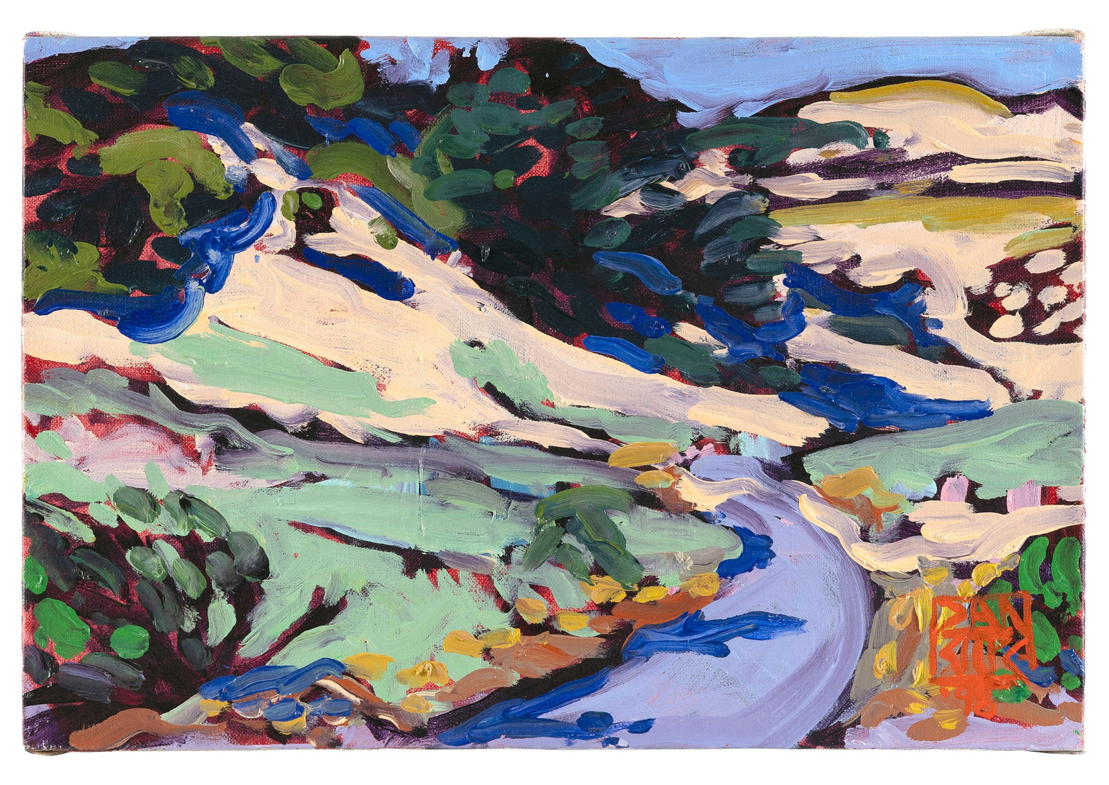 DANIEL WADE RUPE (Indiana/Illinois/Massachusetts, 1952-), Provincetown dunes., Oil on canvas, 12" x (1 of 2)