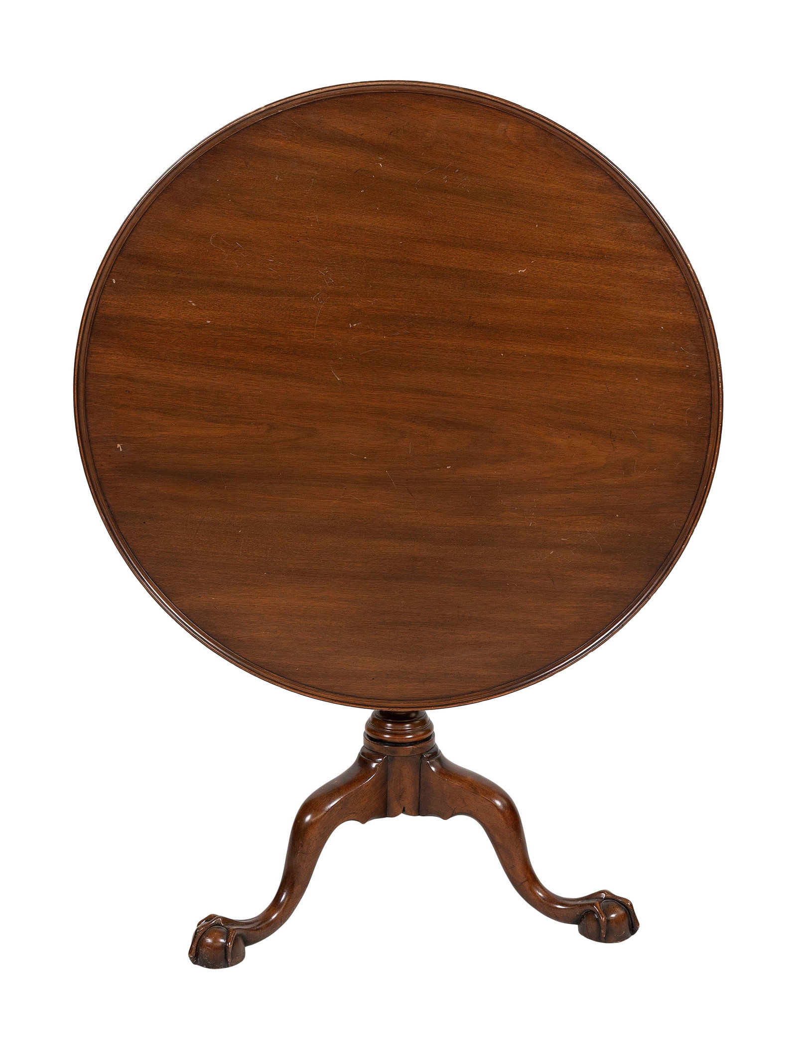 KITTINGER CHIPPENDALE-STYLE MAHOGANY TILT-TOP TEA TABLE Buffalo, New York, Contemporary Height 31". (1 of 1)