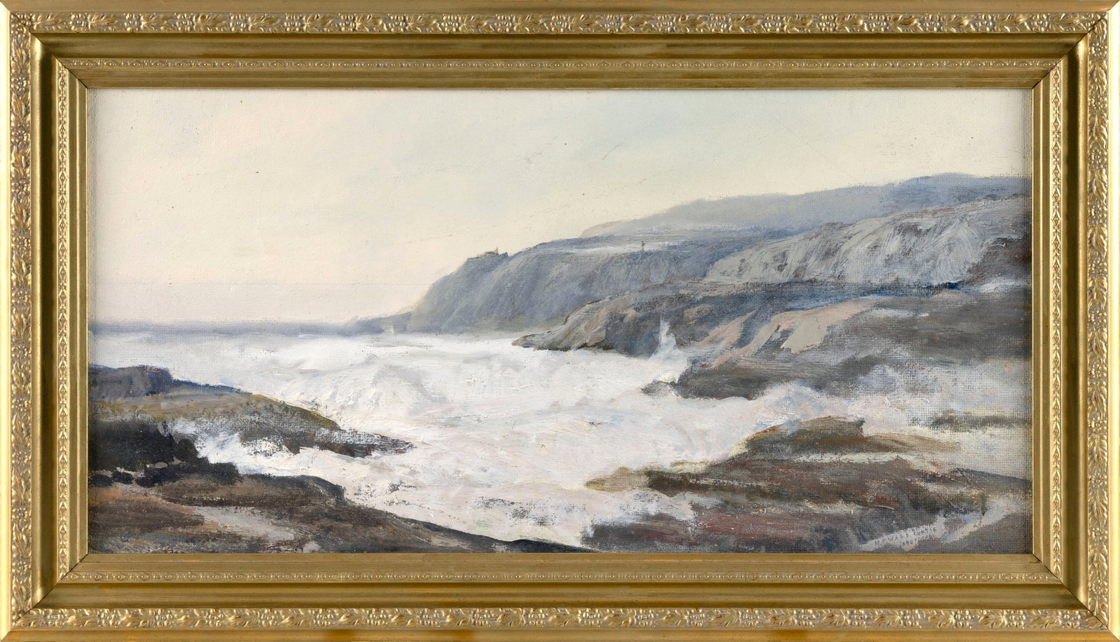 HOWARD A. CURTIS (Massachusetts, 1906-1989), "Evening is Close By", a rocky shore scene., Oil on (1 of 2)